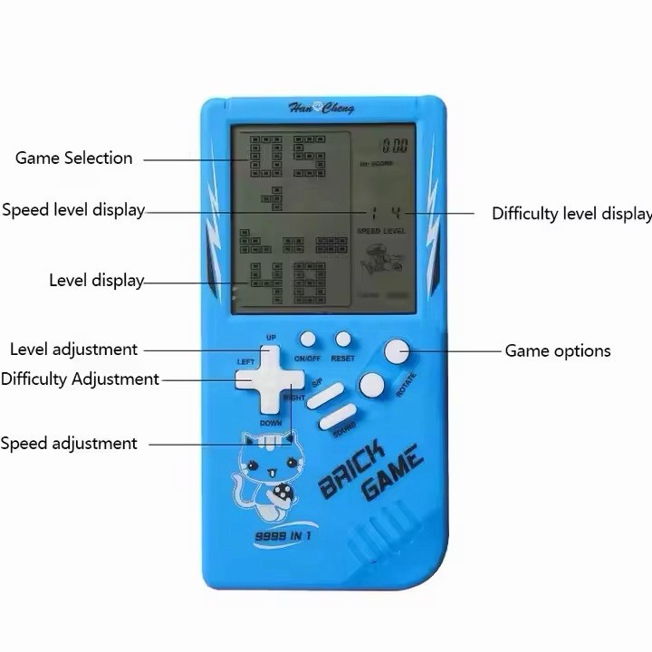 2-Pack Blue Retro Handheld Game Console 3.5” LCD – Portable Classic Gaming