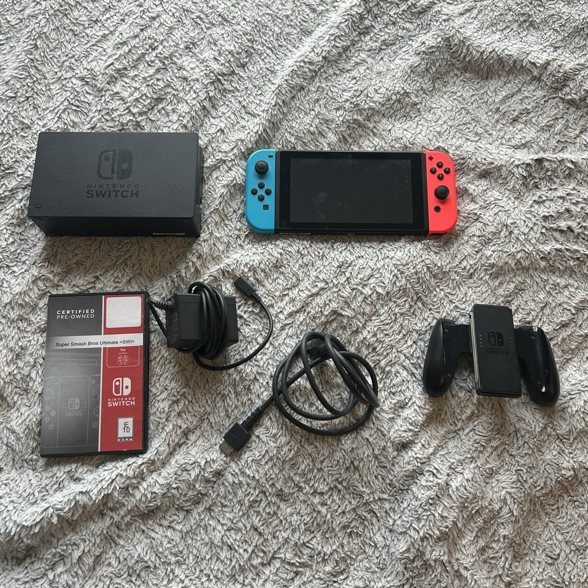 Nintendo Switch Console Bundle w/ Dock, Blue/Red Joy-Con, HDMI, TV-Compatible