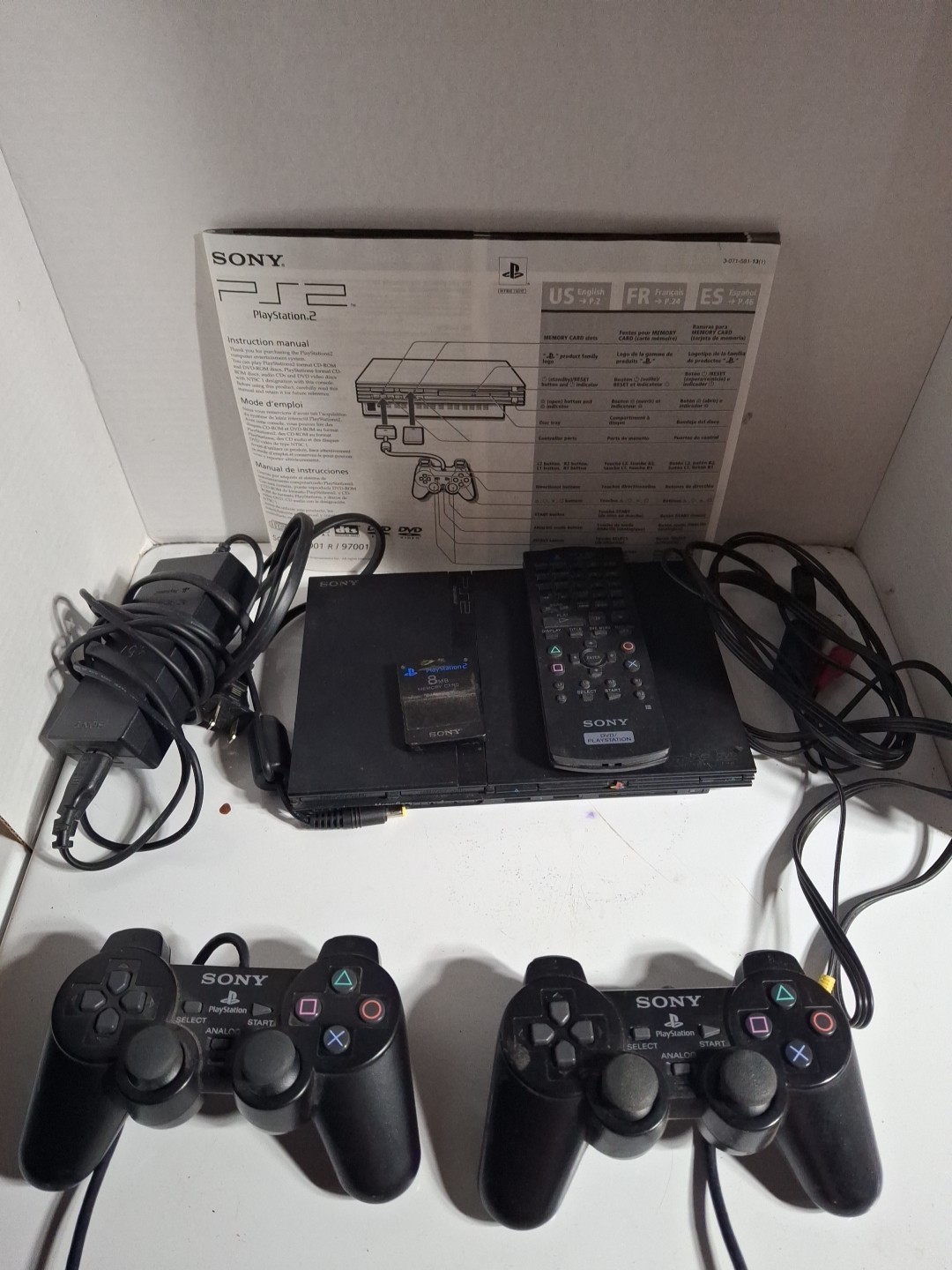 PlayStation 2 PS2 Slim SCPH-75001 Console w/ OEM Controller & Power Cables