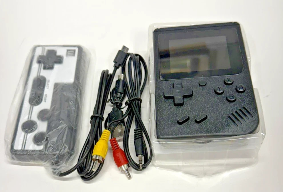 Game Box – Hand Held Game System, YELLOW 400 Games In 1 w/Carrying Case