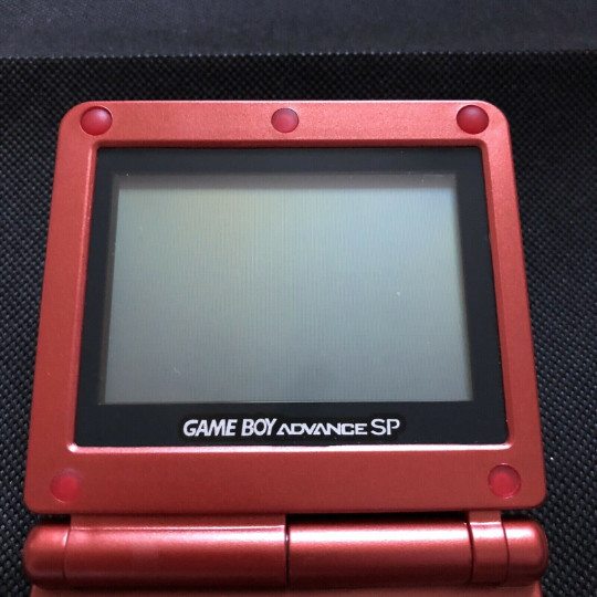 Nintendo Gameboy Advance SP Flame Red AGS-001 Refurbished + Charger