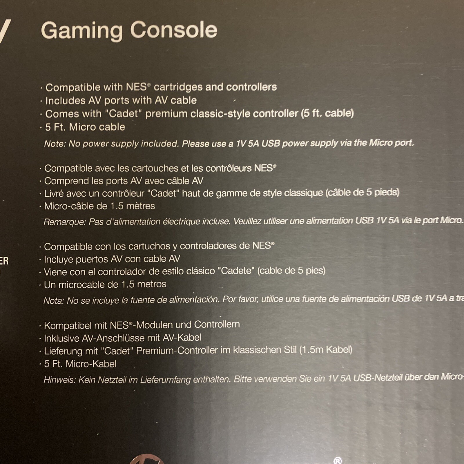 Hyperkin M07473-GR Gaming Console – Gray NES Game Compatible New