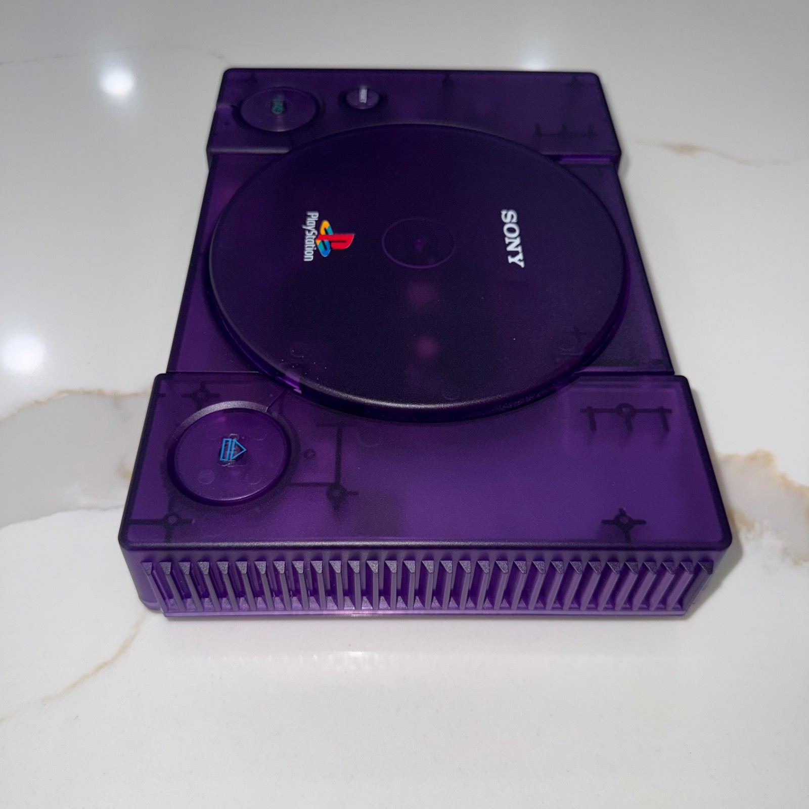 Sony PlayStation 1 Console (SCPH-5501) Bundle – Translucent Clear Purple Shell