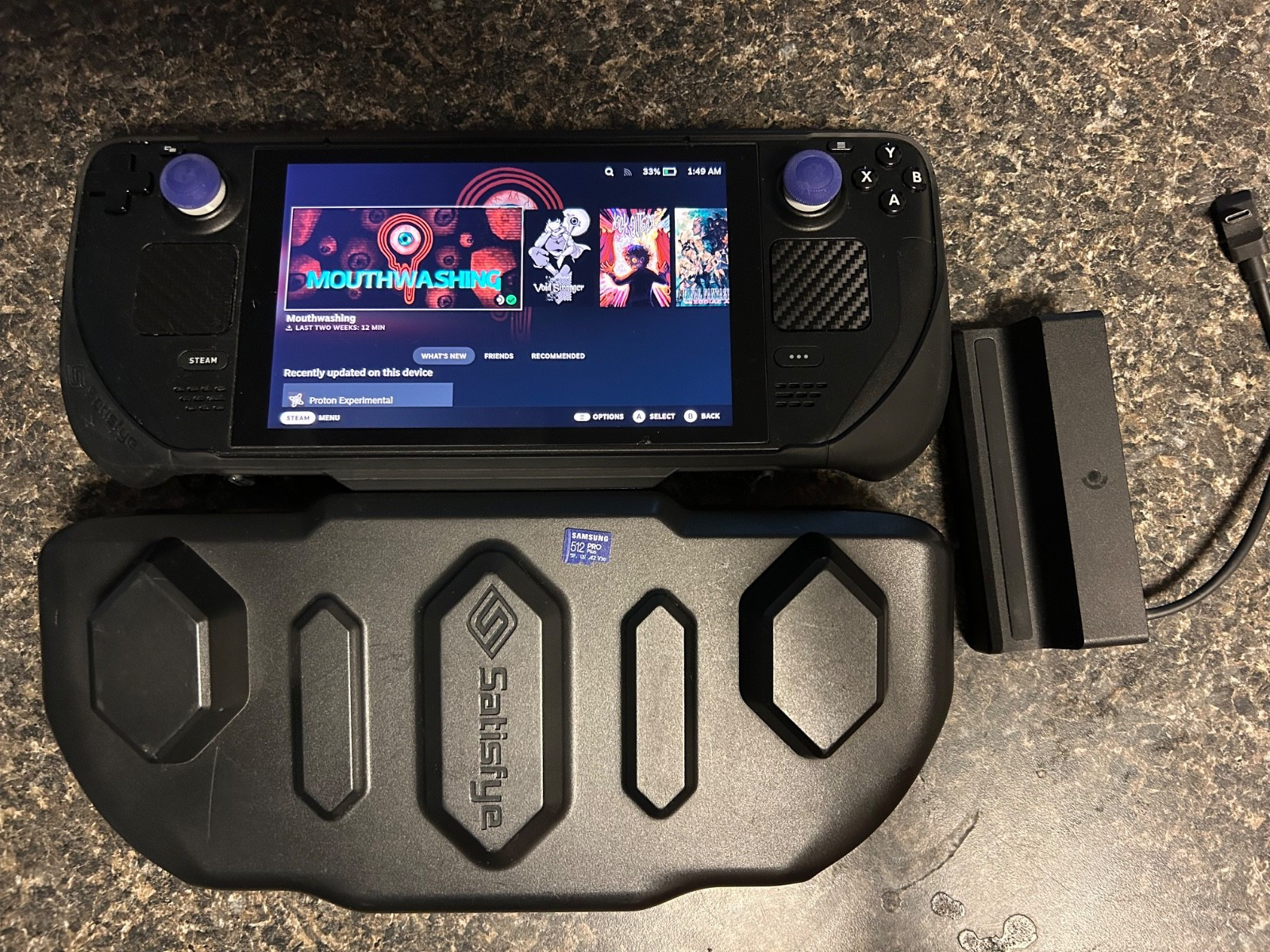 Valve Steam Deck 256GB with Satisfye Case+Shell Steam Dock + 512gb Memory Card