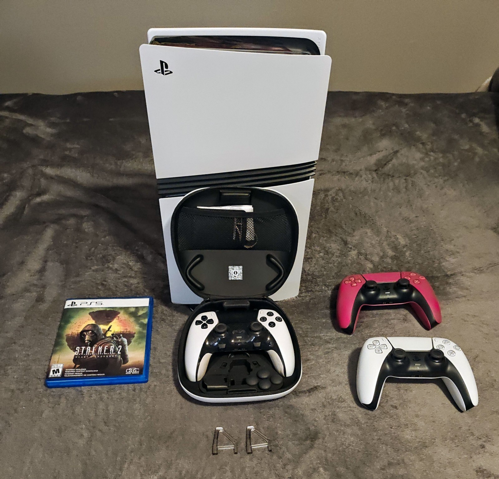 PS5 Pro 2TB Console Bundle – Disc Drive, DualSense Edge, Dualsense, & Stalker 2