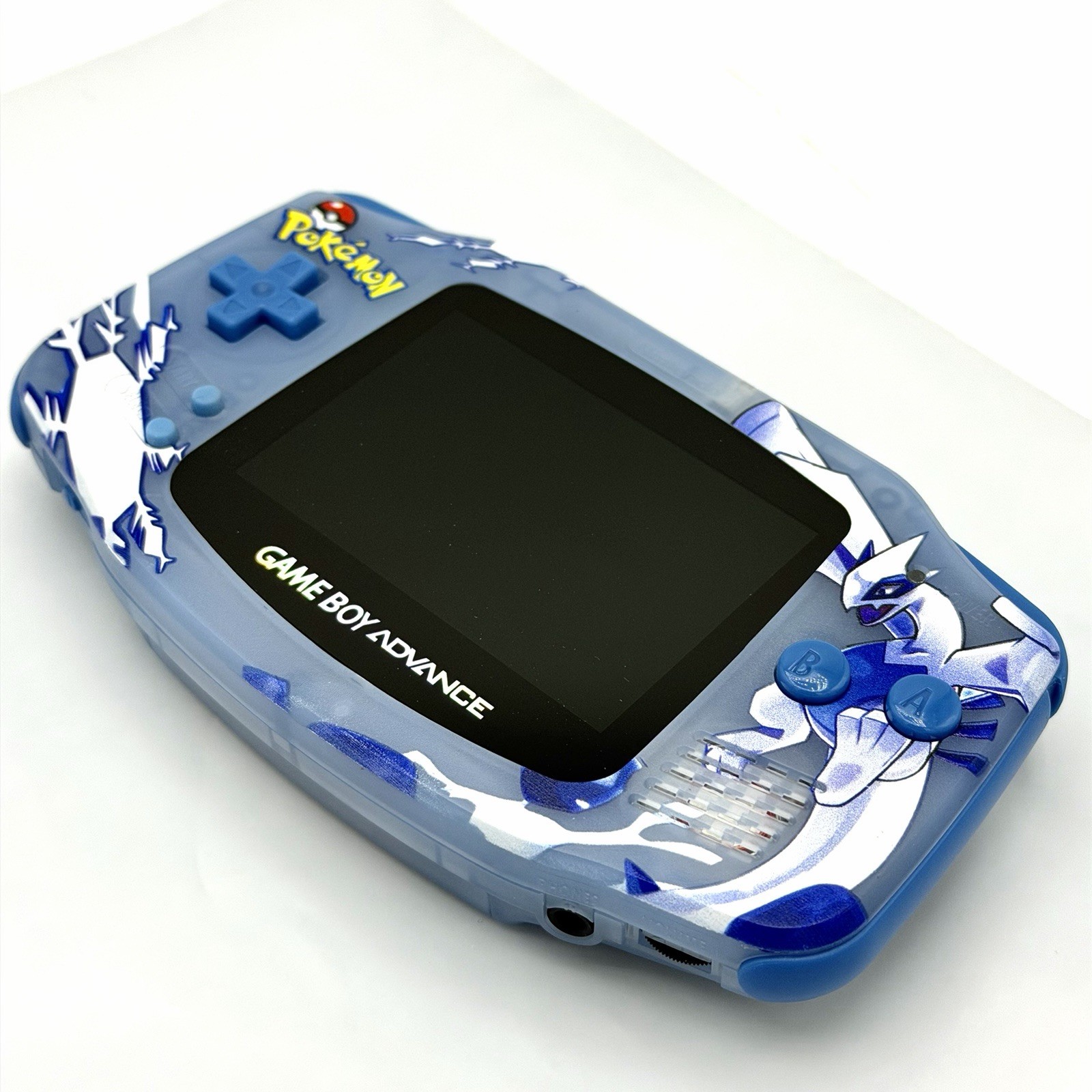 Nintendo Game Boy Advance GBA iPS Backlight Backlit Console Blue Lugia Pokemon