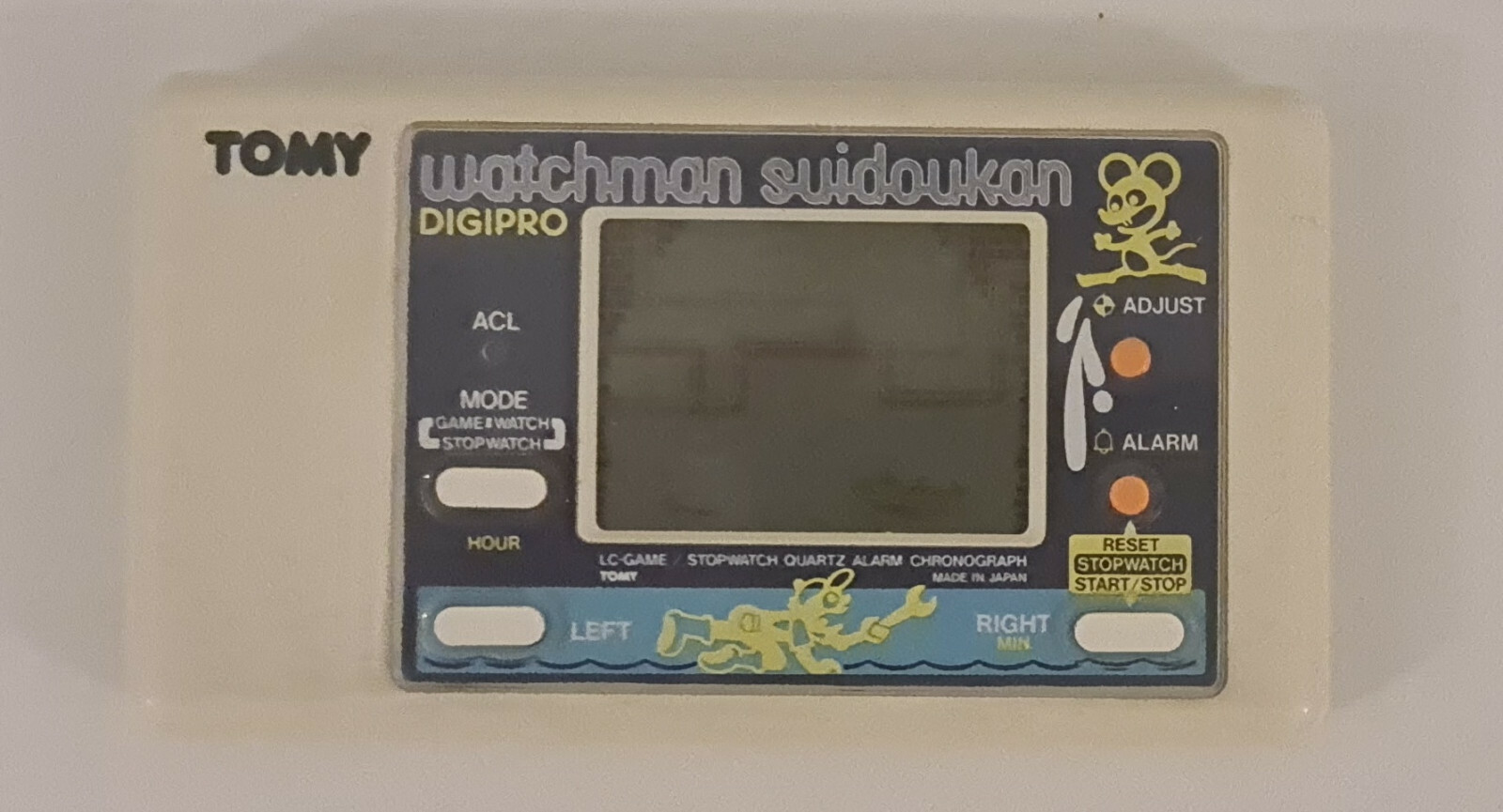 Vintage 80s TOMY Watchman Suidoukan LCD handheld game TESTED working