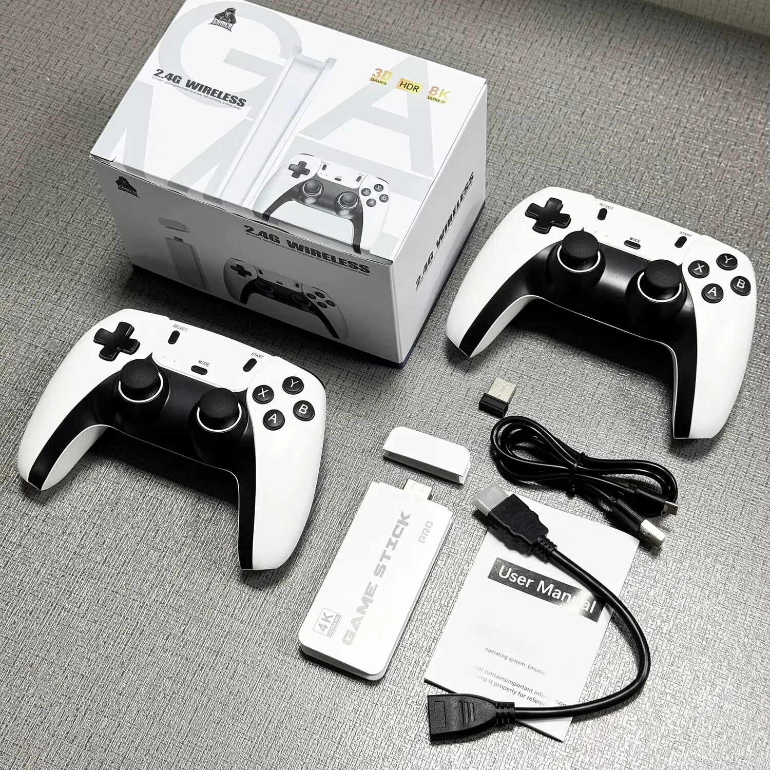 M15 Pro 4K Game Stick Console – 64GB/128GB with Wireless Gamepads & Classic Game