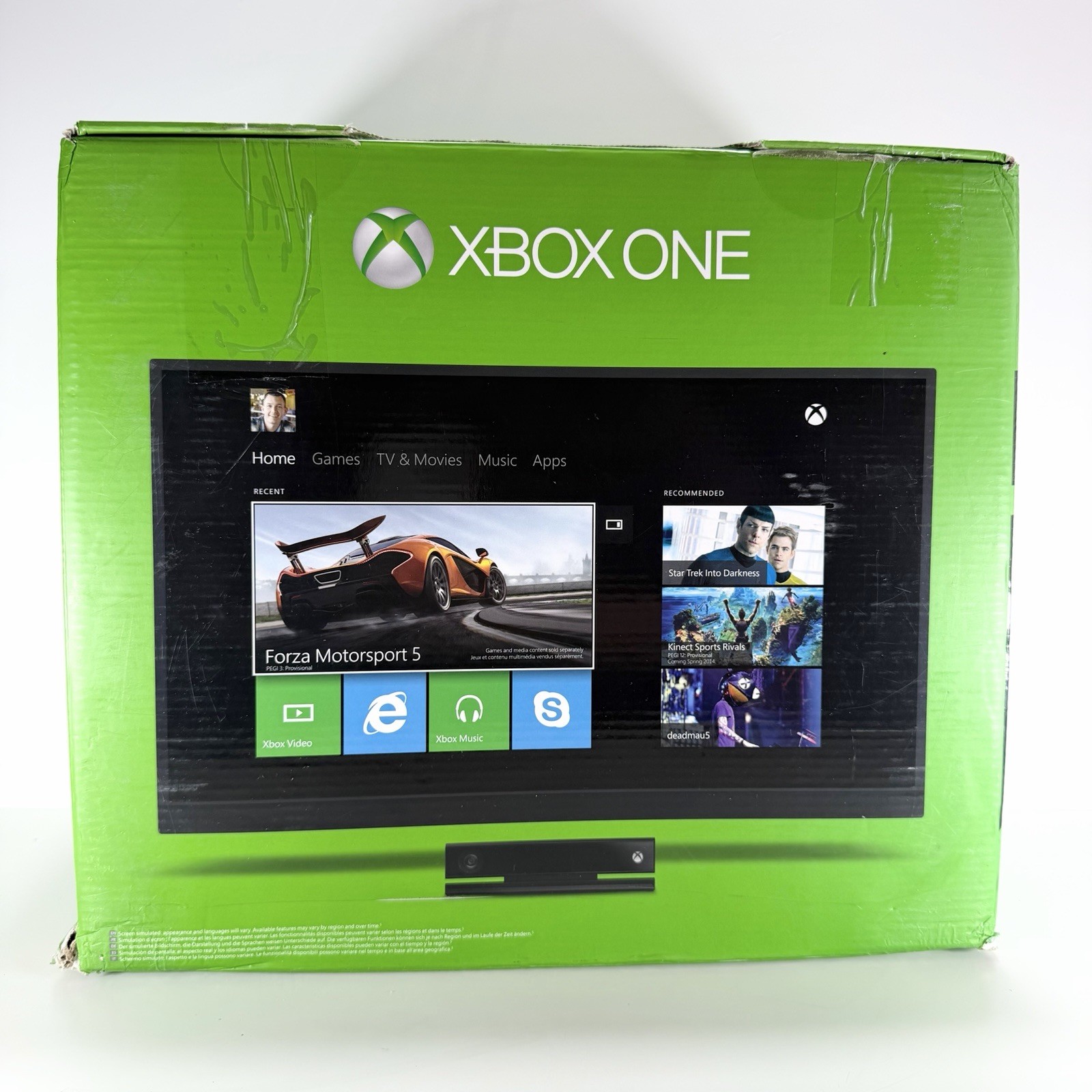Xbox One Console With Kinect Controller Box Complete With Cables