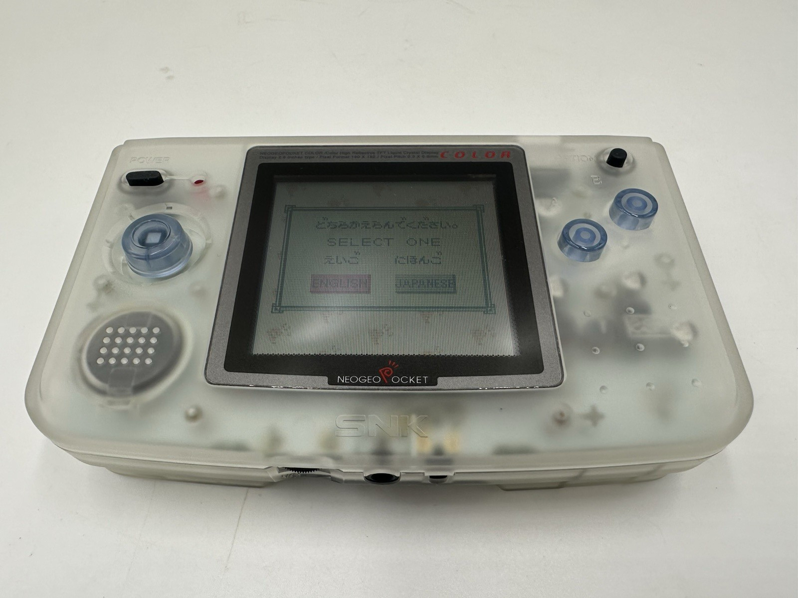 Neo Geo Pocket Color SNK Console Crystal White with box