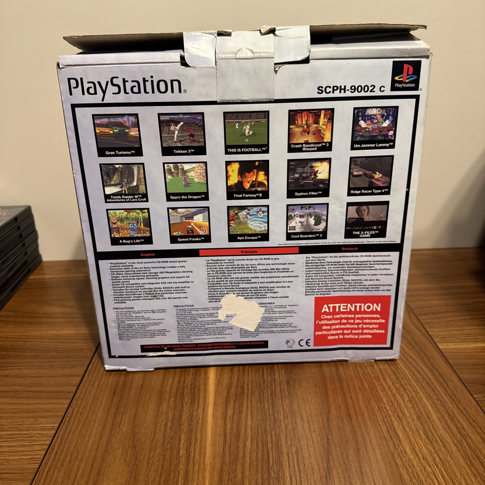 PlayStation 1 PAL Version Open Box Console Untested