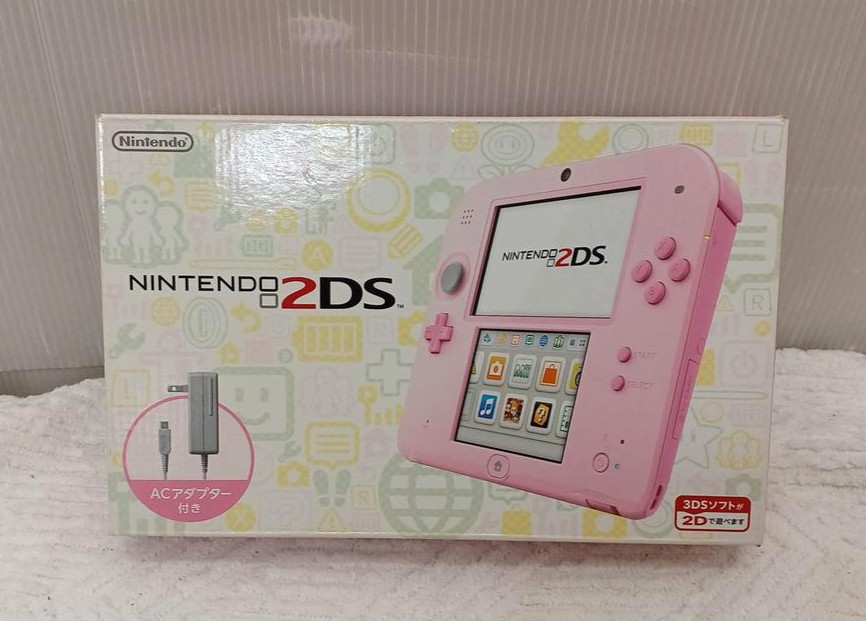 Nintendo 2DS Pink Console FTR-001 Handheld With Box, Charger No Software