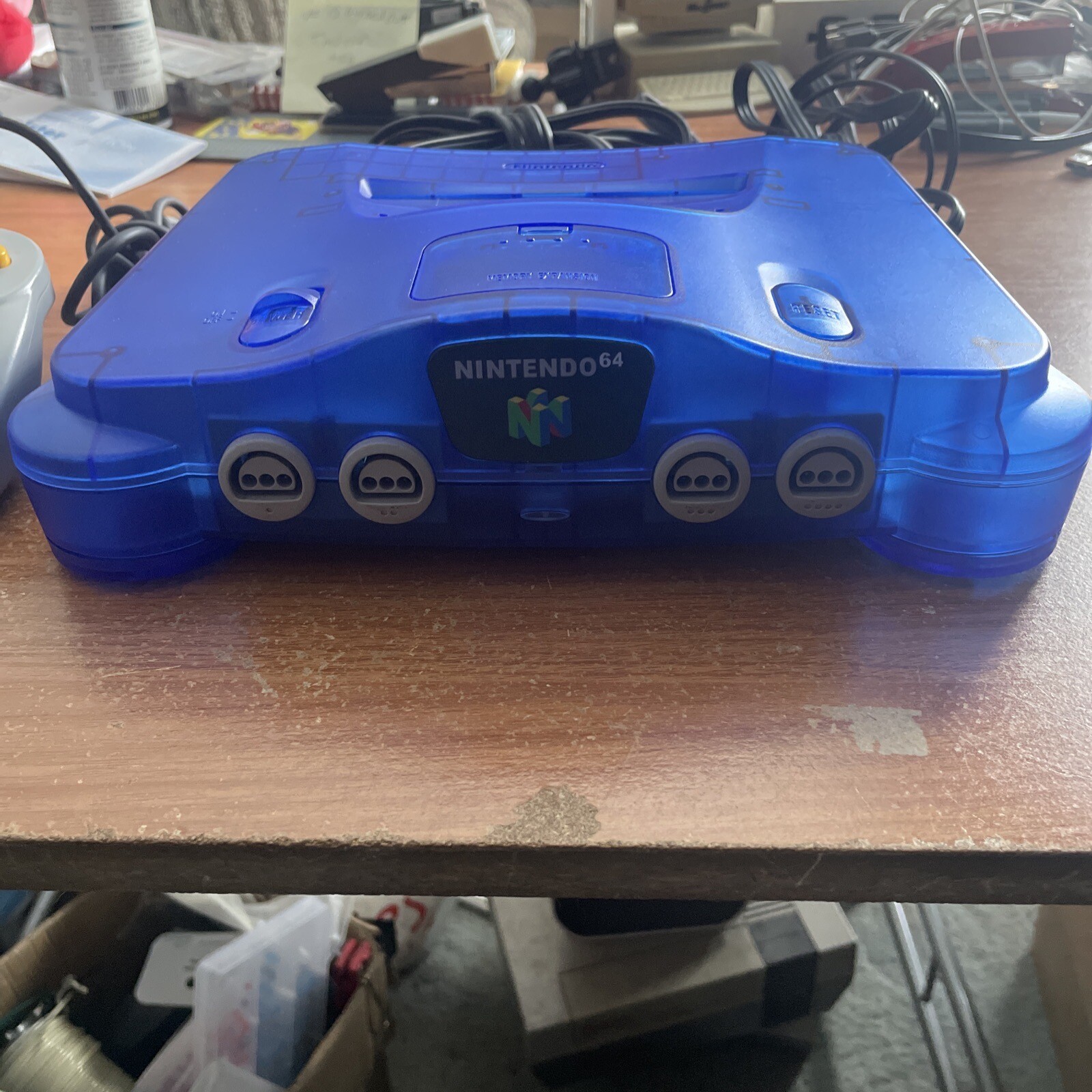 Nintendo 64 N64 Limited Clear Ocean Blue Custom Console