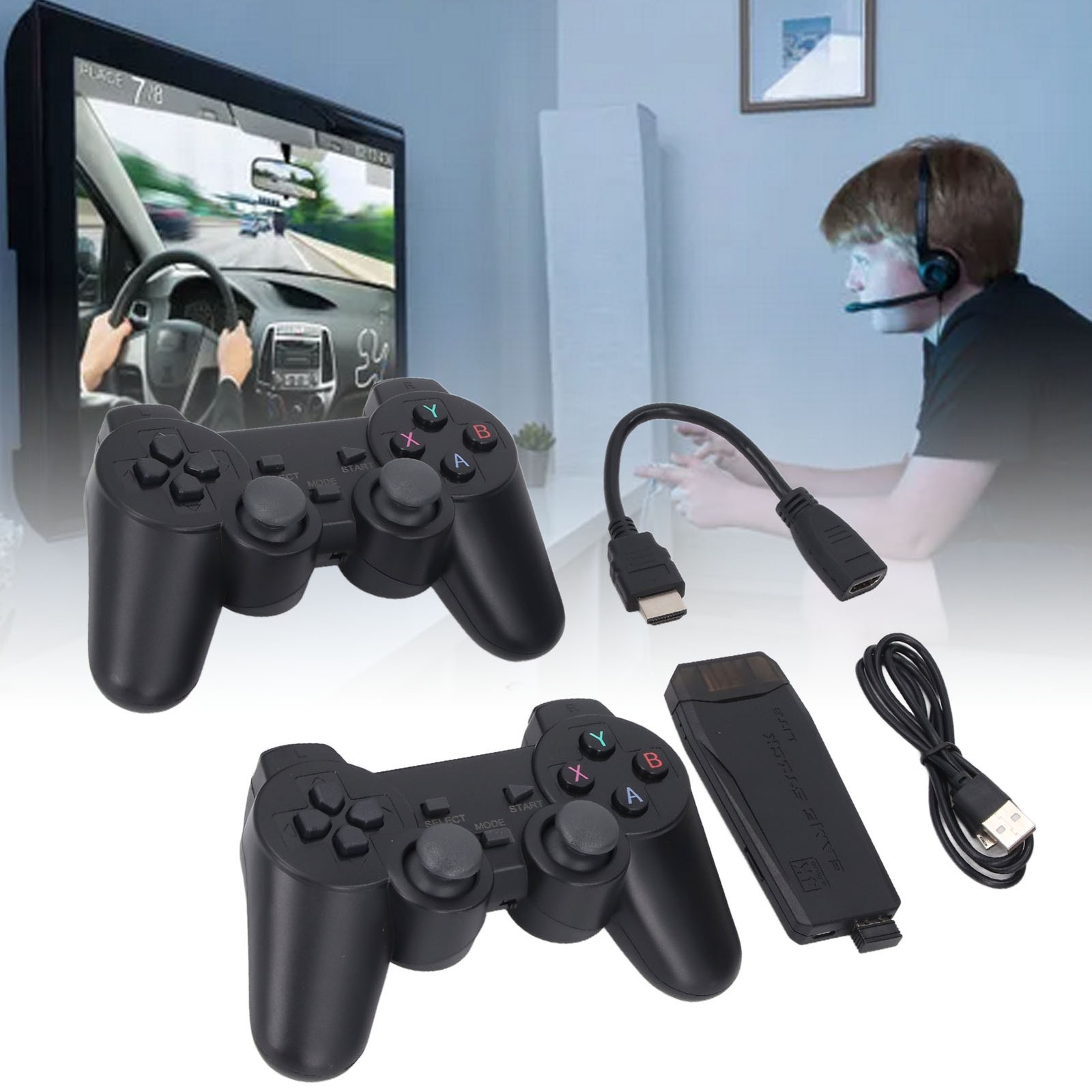 Wireless Retro Game Consol 4K Dual 2.4GHz 20 000+ Games 9 Emulators Retro V LSIR