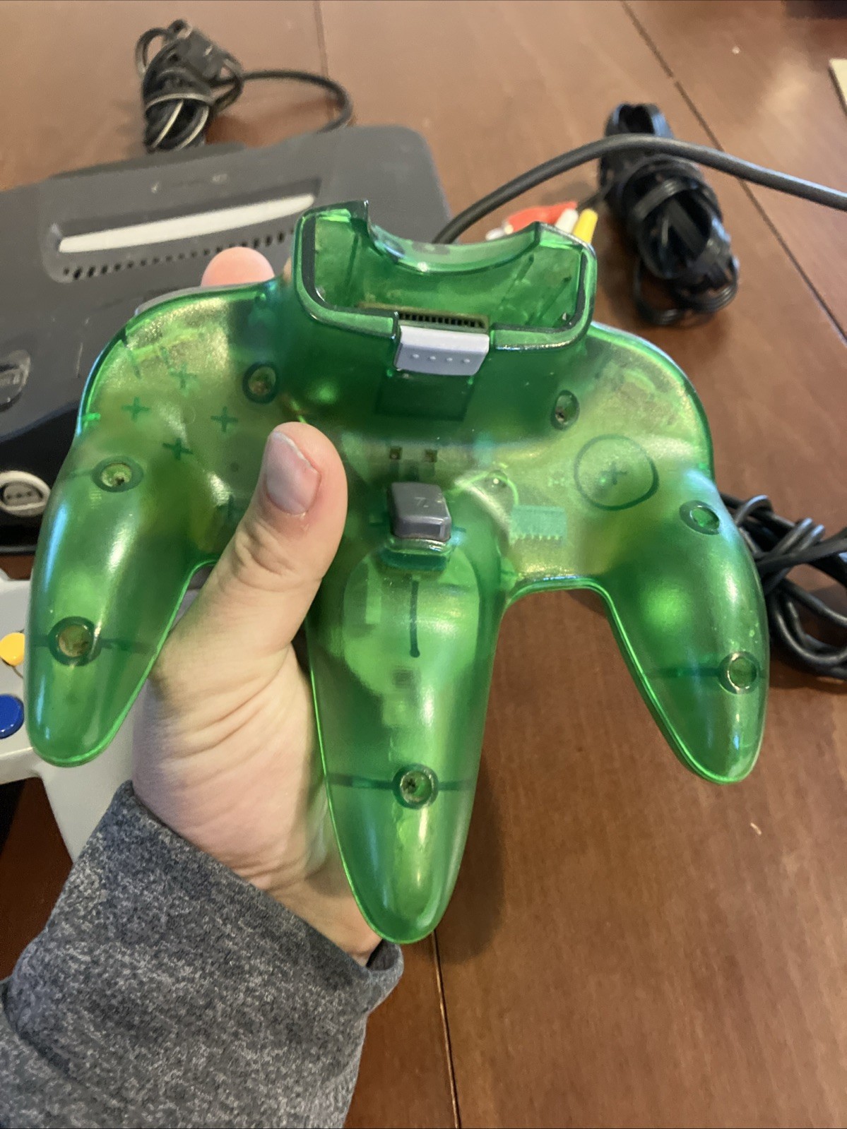 Nintendo 64 Console W/ Standard & Jungle Green Controllers Tested