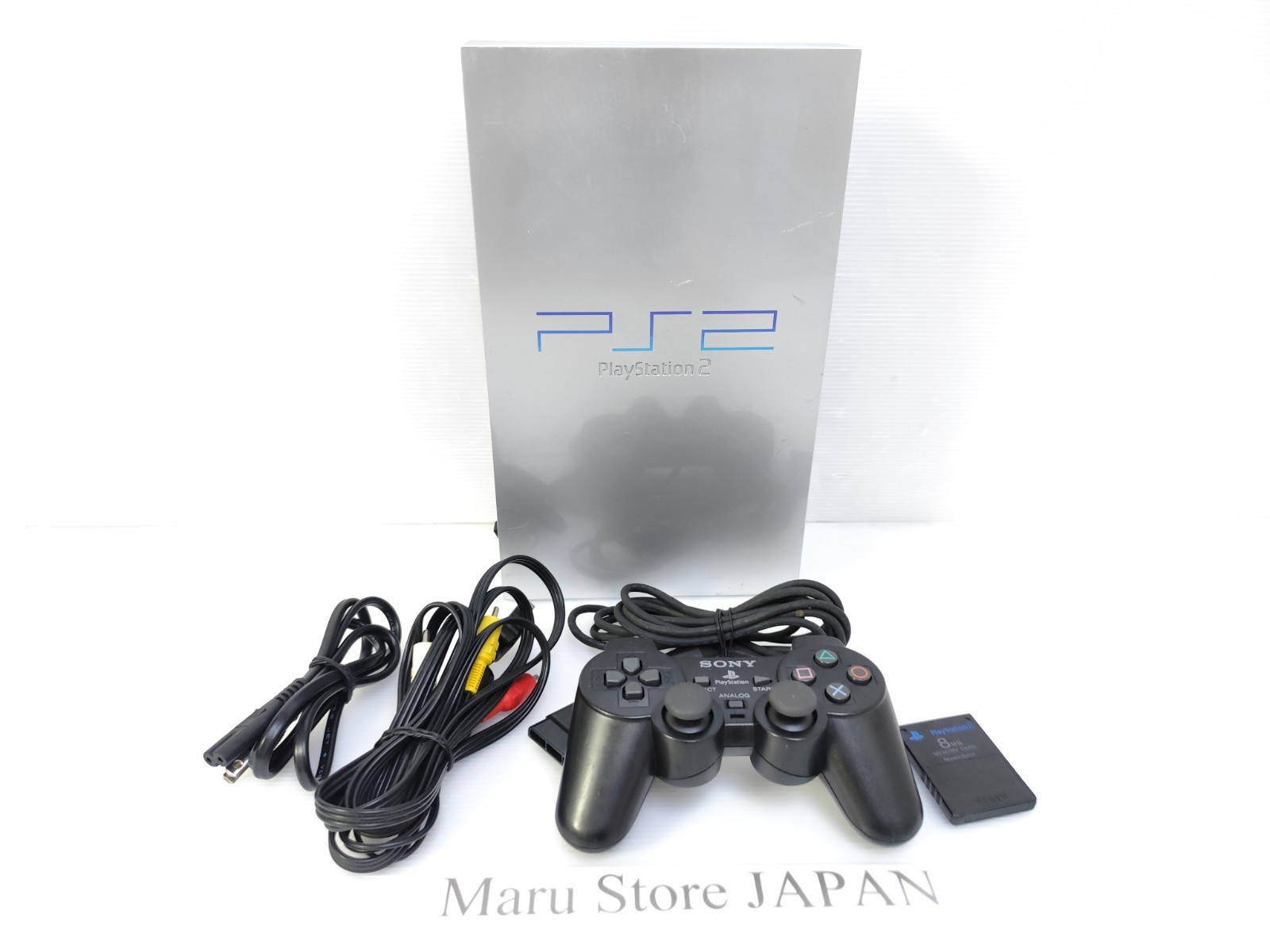 SONY PS2 Fat Game Console and Controller SCPH-39000 Silver Region NTSC-J JAPAN