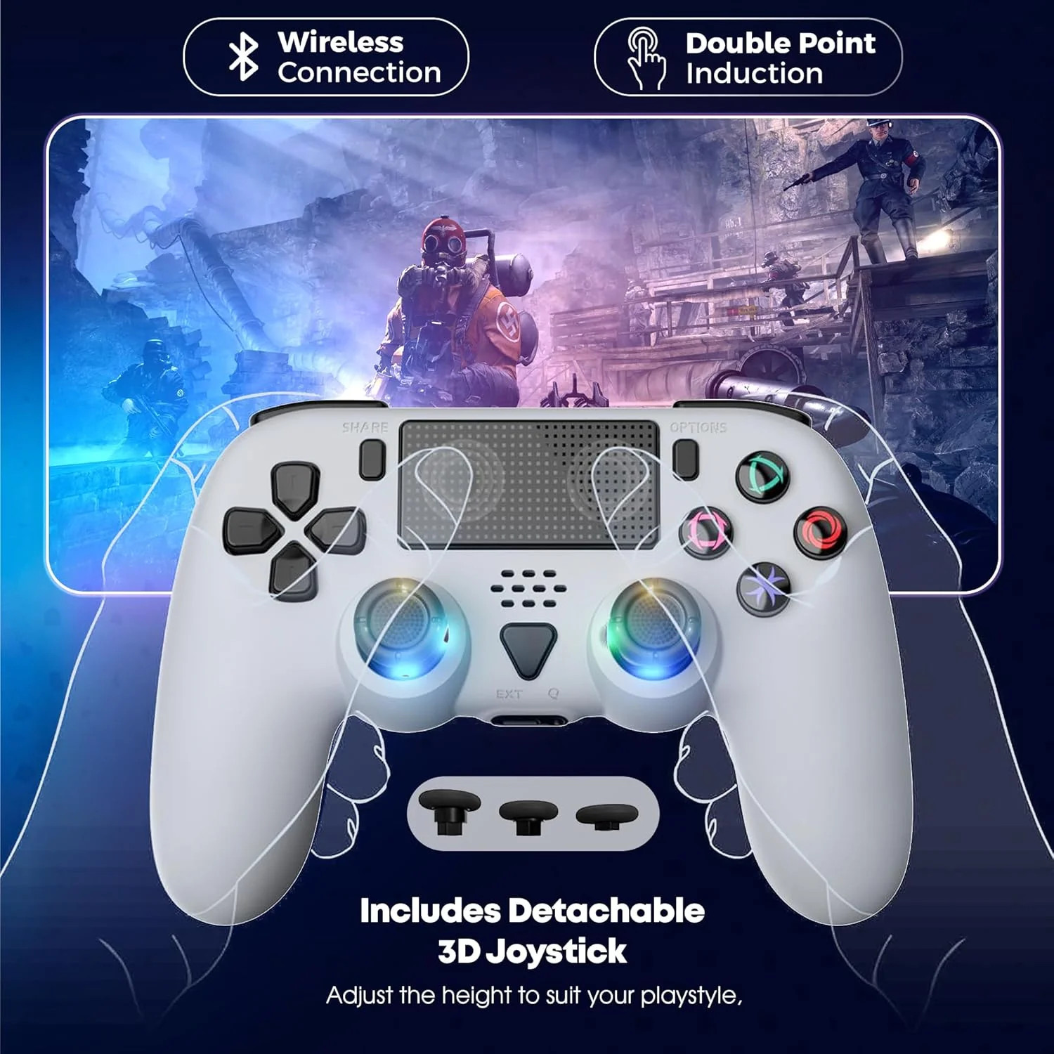 GioMay Pro Wireless Controller Compatible with PS5 Slim & Pro – Bluetooth