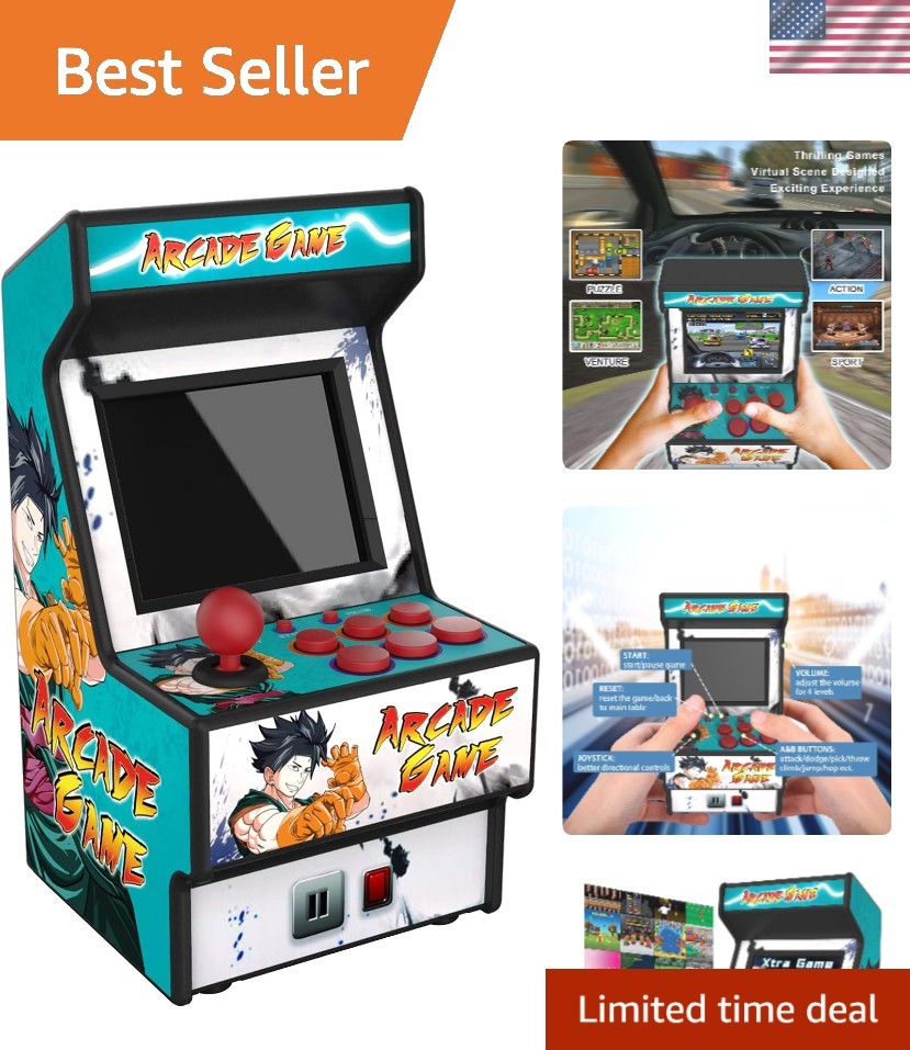 Rechargeable Mini Arcade Machine: 2.8-Inch Display & TV Connection Support
