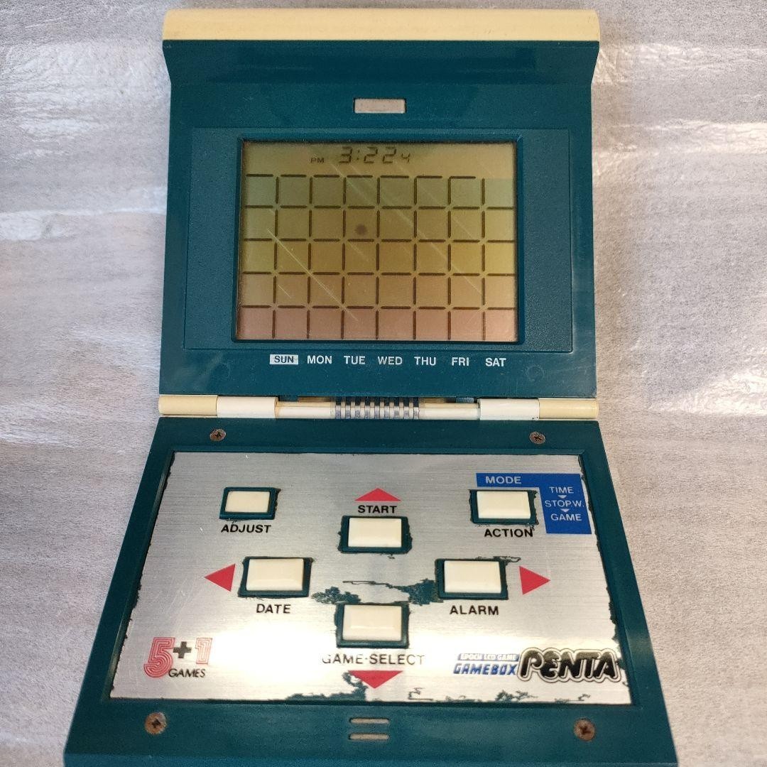 Epoch Gamebox Penta LCD Electronic Game 1983 Japan 5in1 Monster Tested Working