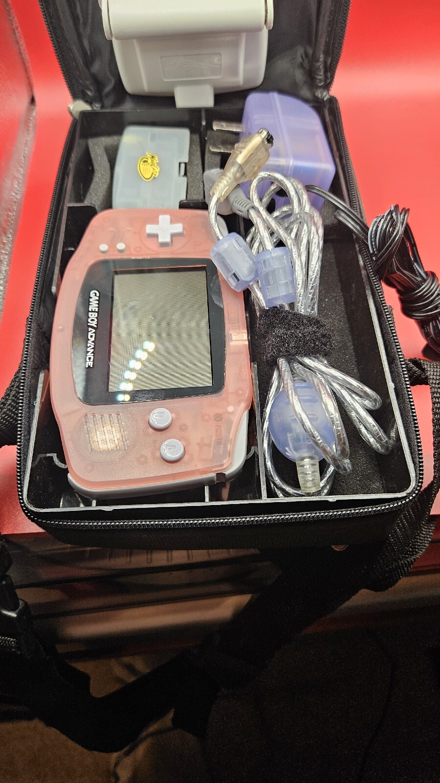 Nintendo Game Boy Advance Handheld System – Fuchsia Pink With Case & Accessories