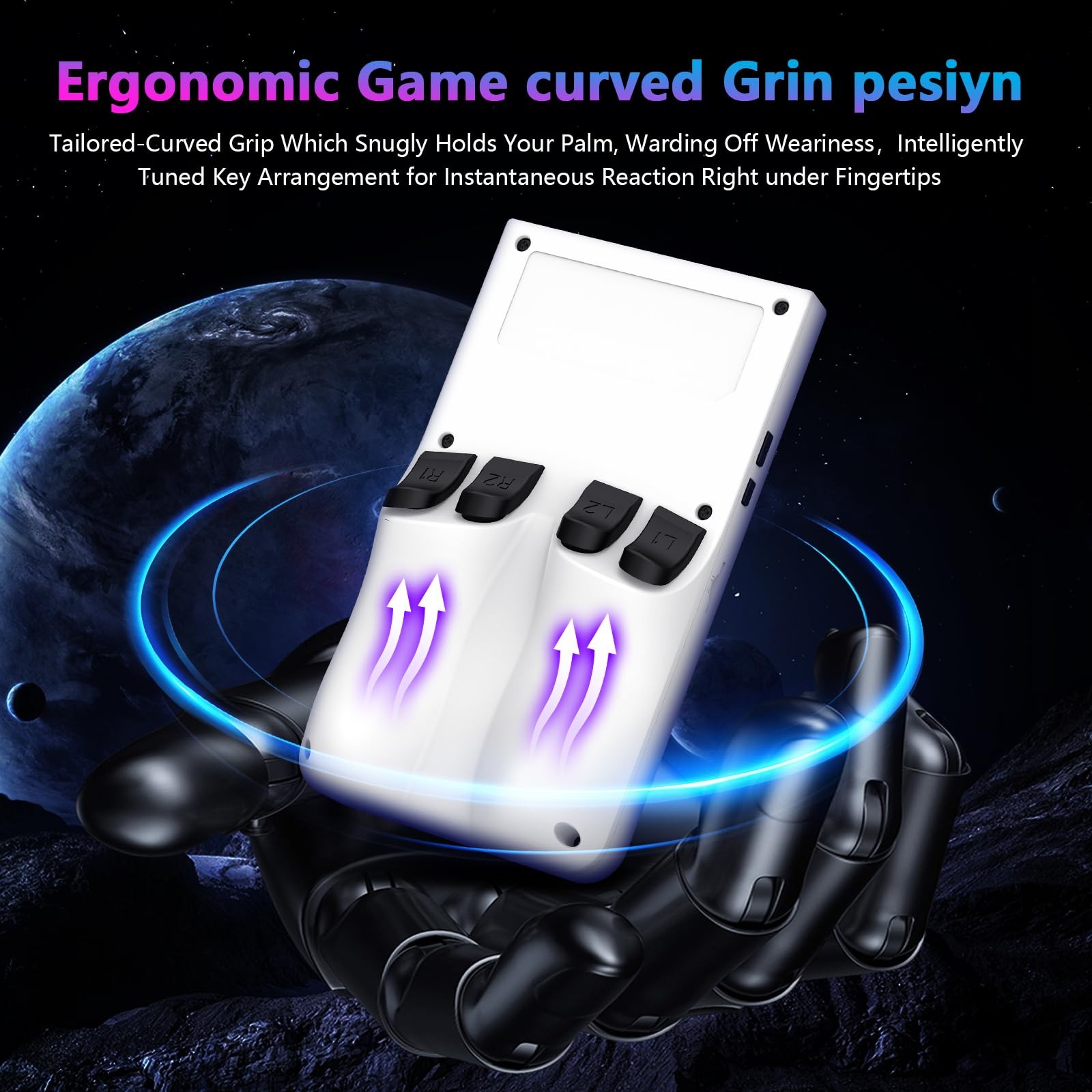 R36MAX Retro Handheld Game Console, 4.0 Inch 720×720 IPS Screen, 64GB Built-i…