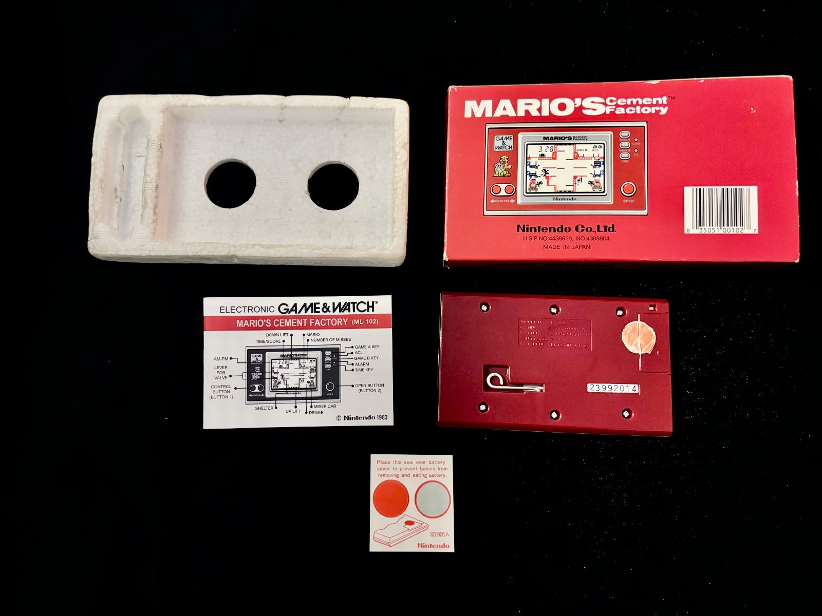 Nintendo Mario’s Cement Factory game & watch vintage retro classic toy LCD game