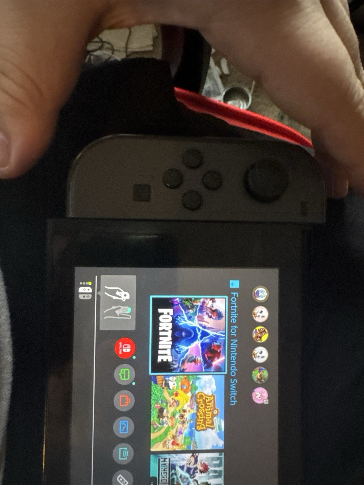 Nintendo Switch 32GB Handheld Console Gray Joy-Con With Charges’ Games No Deck