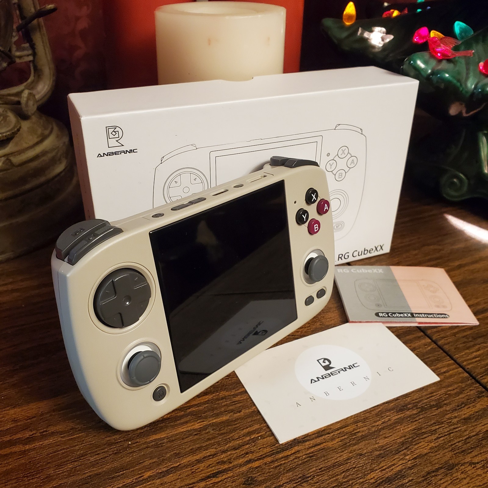 RG CubeXX Anbernic Retro Handheld Game Console ROCKNIX 32G+128G 8BIT GREY USA