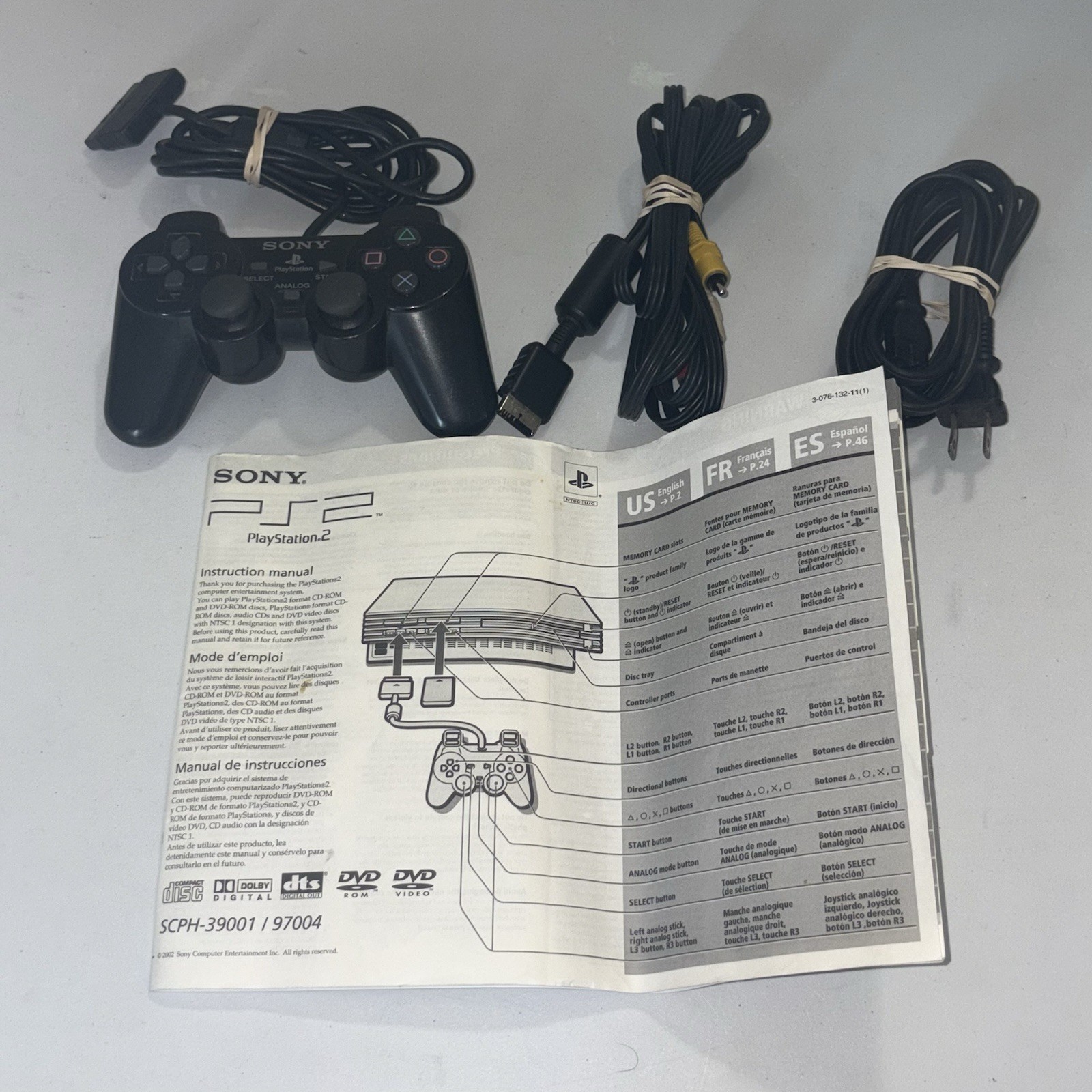 Sony Playstation 2 (PS2) SCPH-30001 Original Fat Console in Box Tested Working