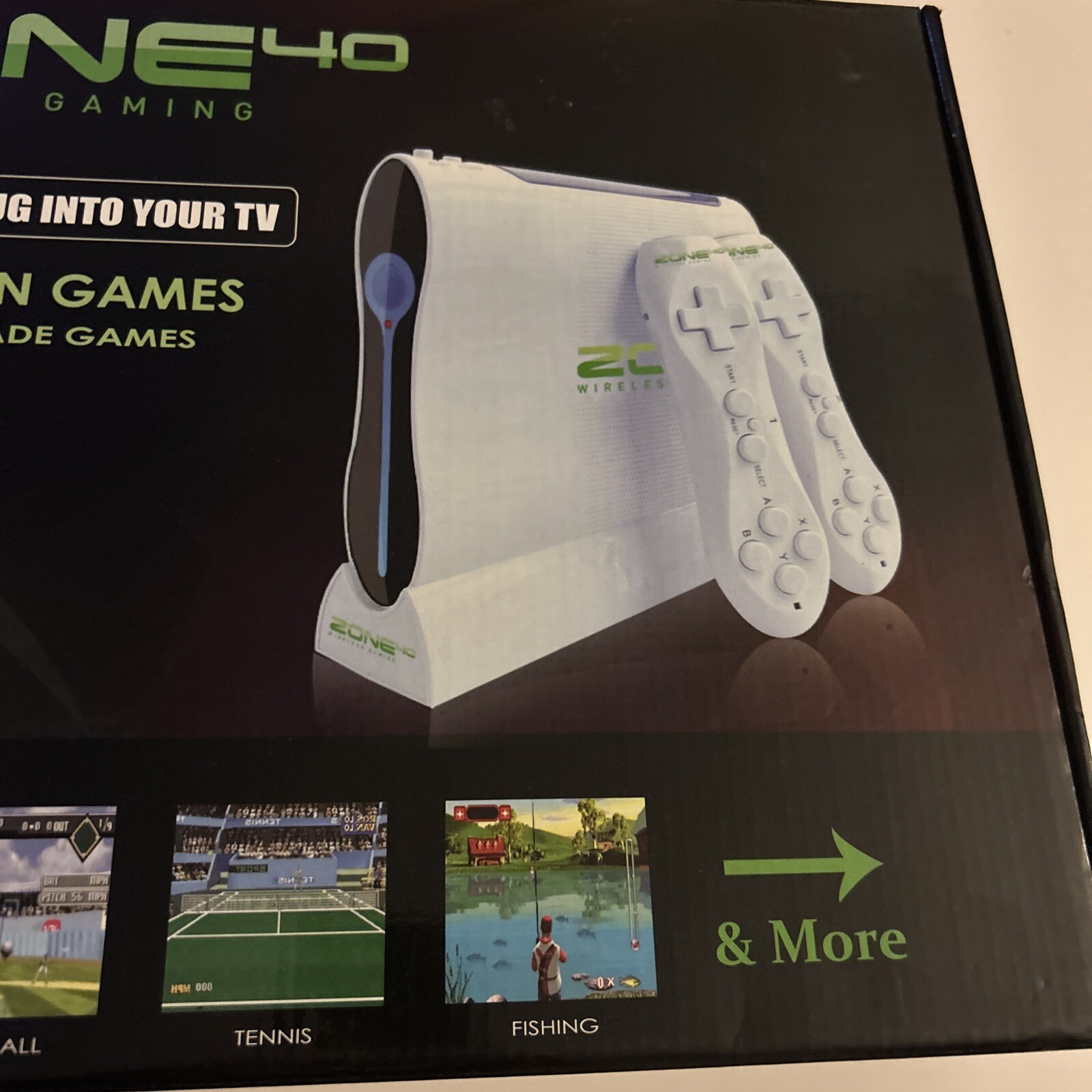 Zone 40 Wireless Remotes Gaming 40 Games 11 Sports 29 Arcade Plug & Play