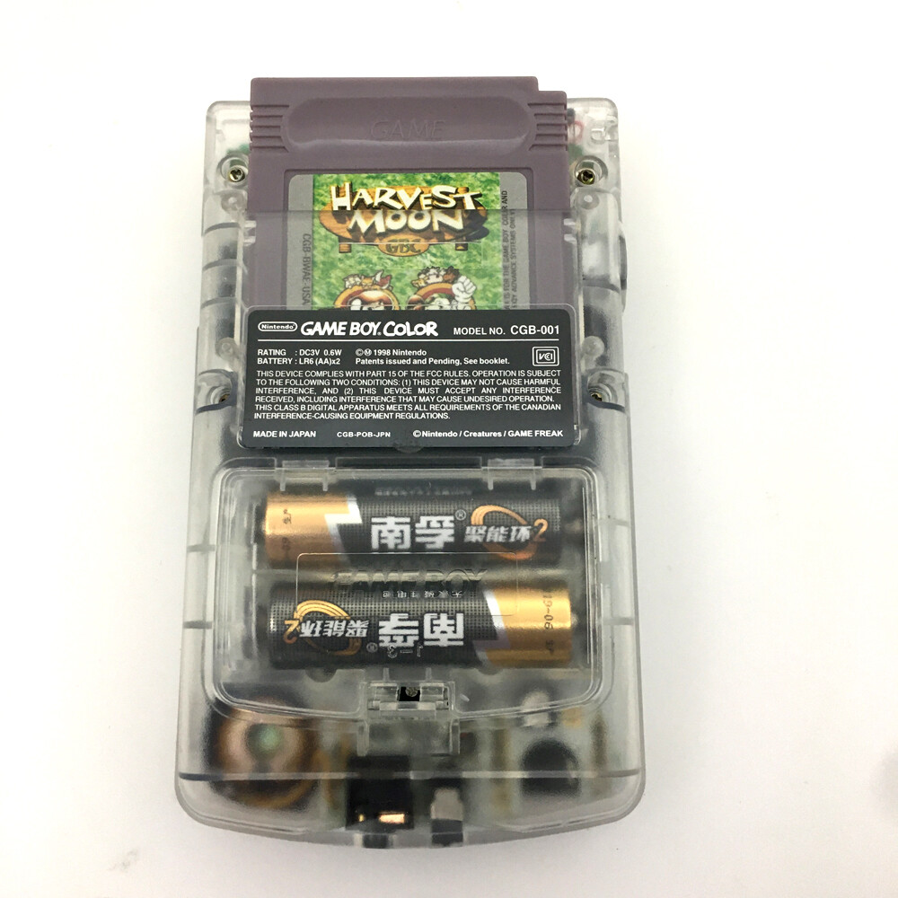 Clear White Retrofit Game Boy Color GBC Console w/ High Backlight LCD Screen