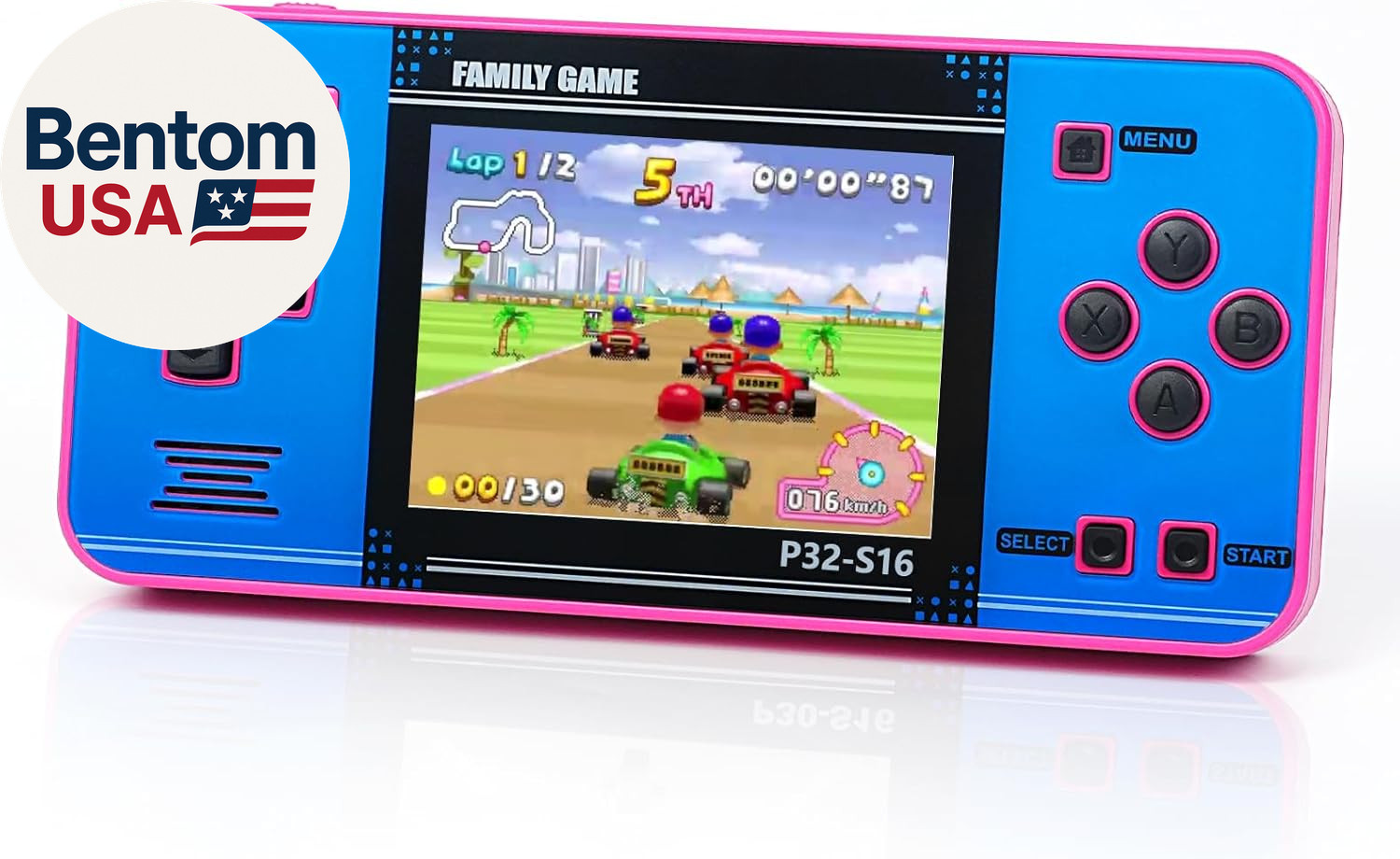 Handheld Game for Kids ，Built-In 220 32-Bit Video Games, 3.0” IPS Screen, Rechar