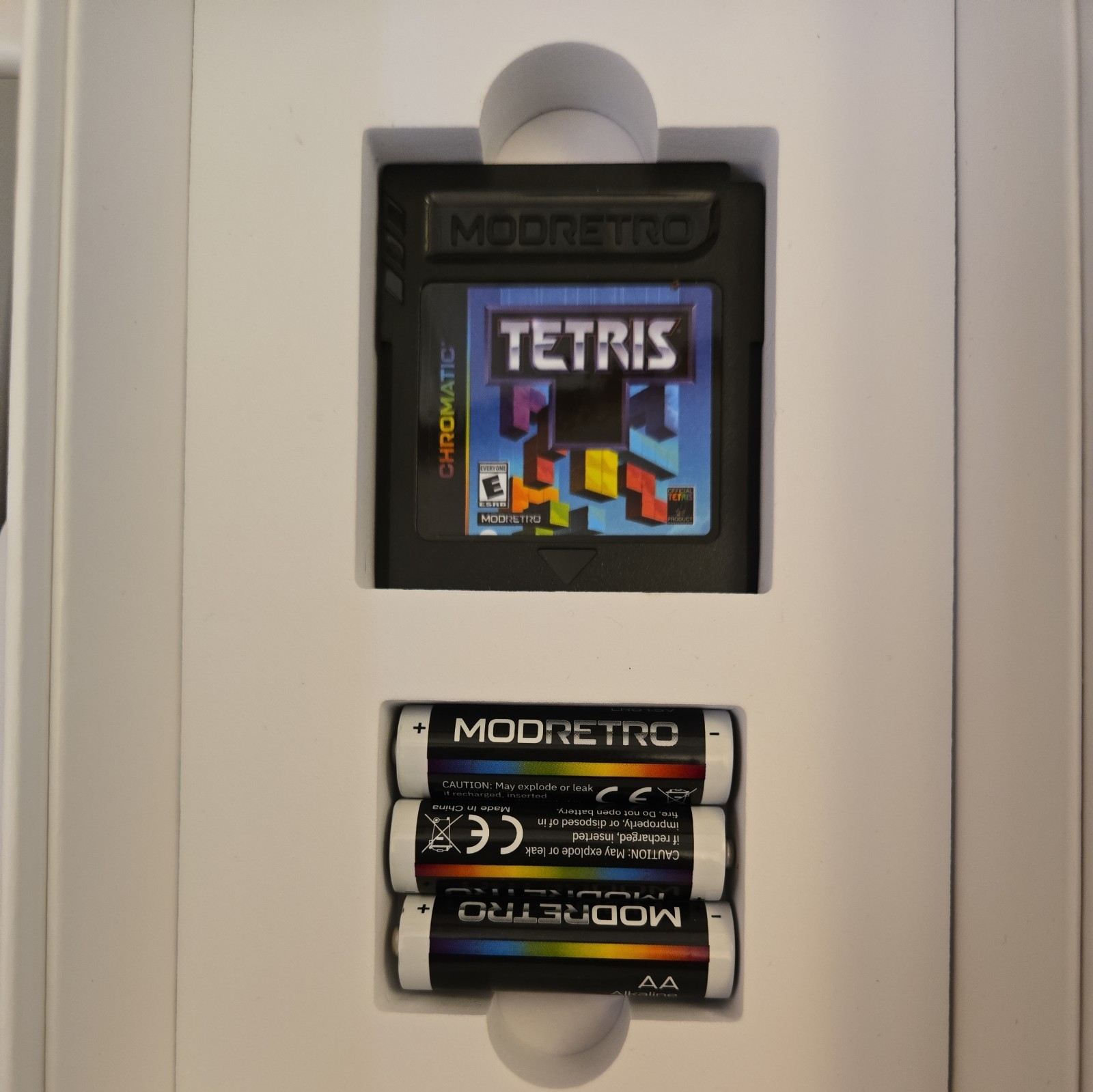 ModRetro Chromatic 1st Edition GameStop Exclusive Grey with Tetris