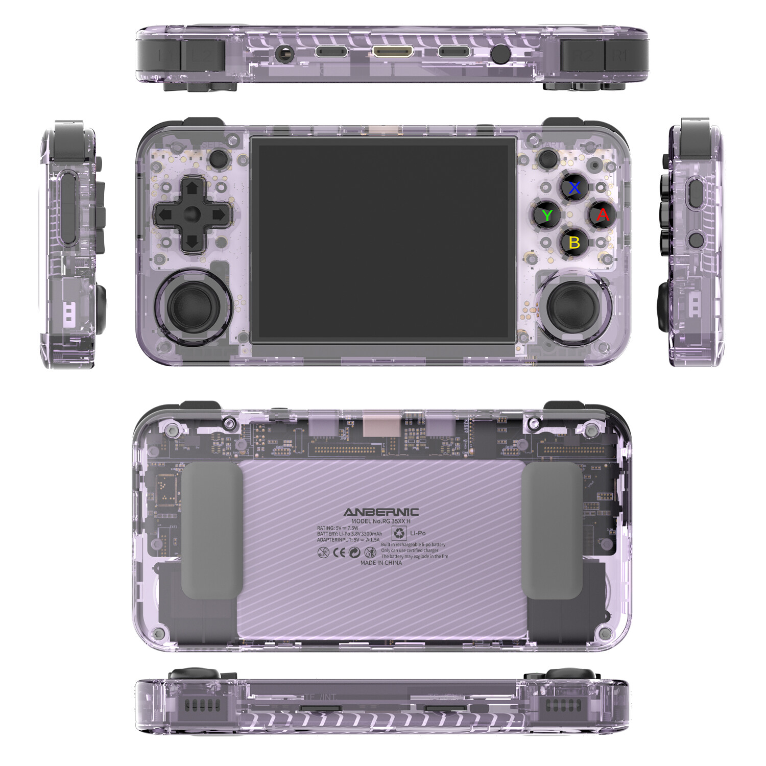 RG35XX H handheld Game Console 3.5-inch IPS Screen 64G 5K+ Games Gifts