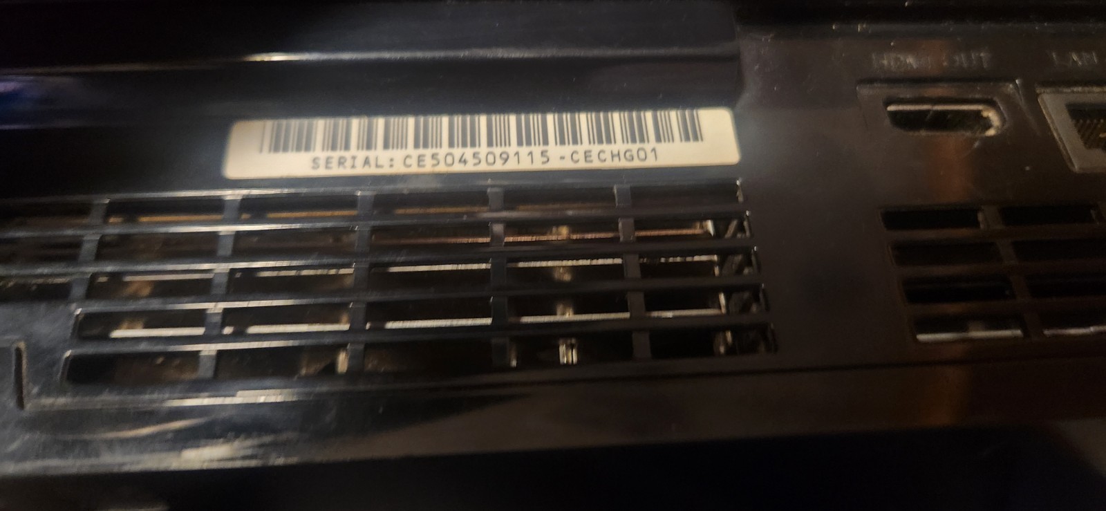 Sony PS3 Fat CECHG01 160GB Tested Blu-ray OK Game Disc Issue OEM