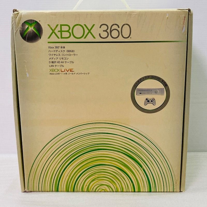 Microsoft Xbox 360 Console 60GB HDD White HDMI Controller Boxed Tested Japan