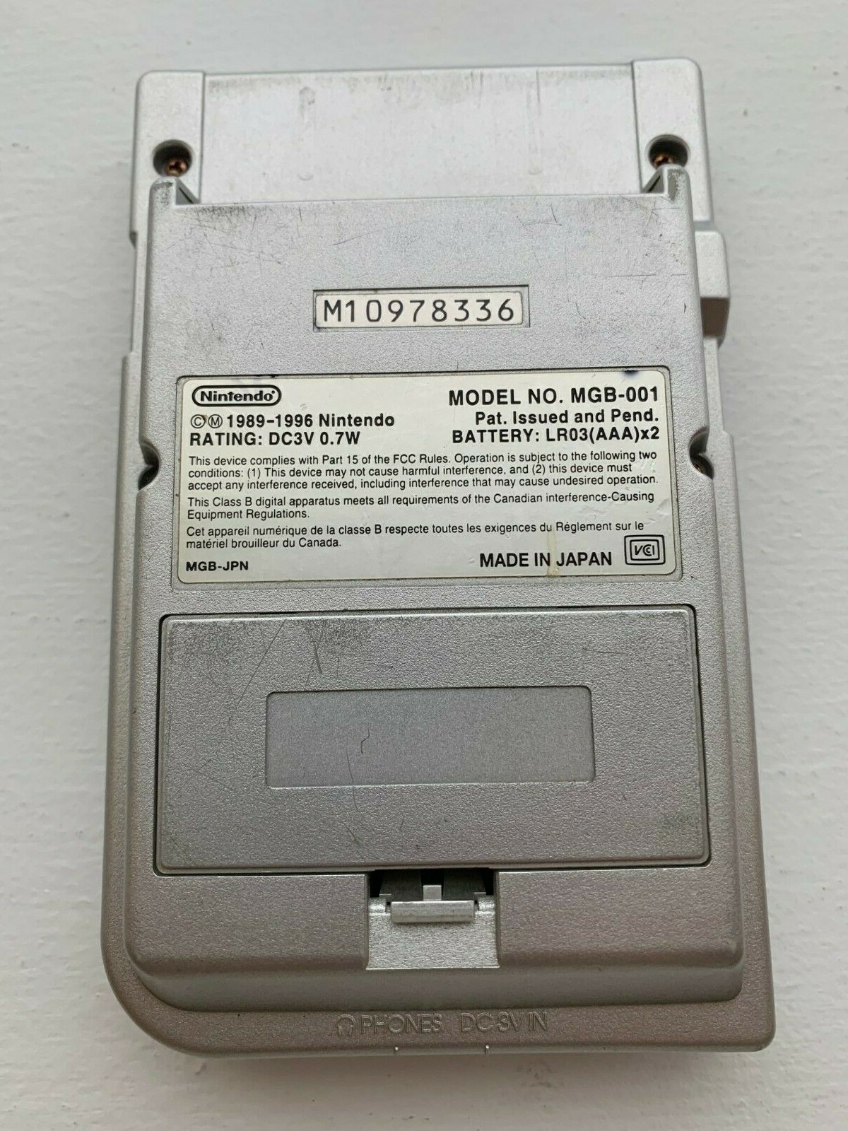 Nintendo Game Boy Pocket MGB-001 – SILVER – 100% OEM – Tested Working