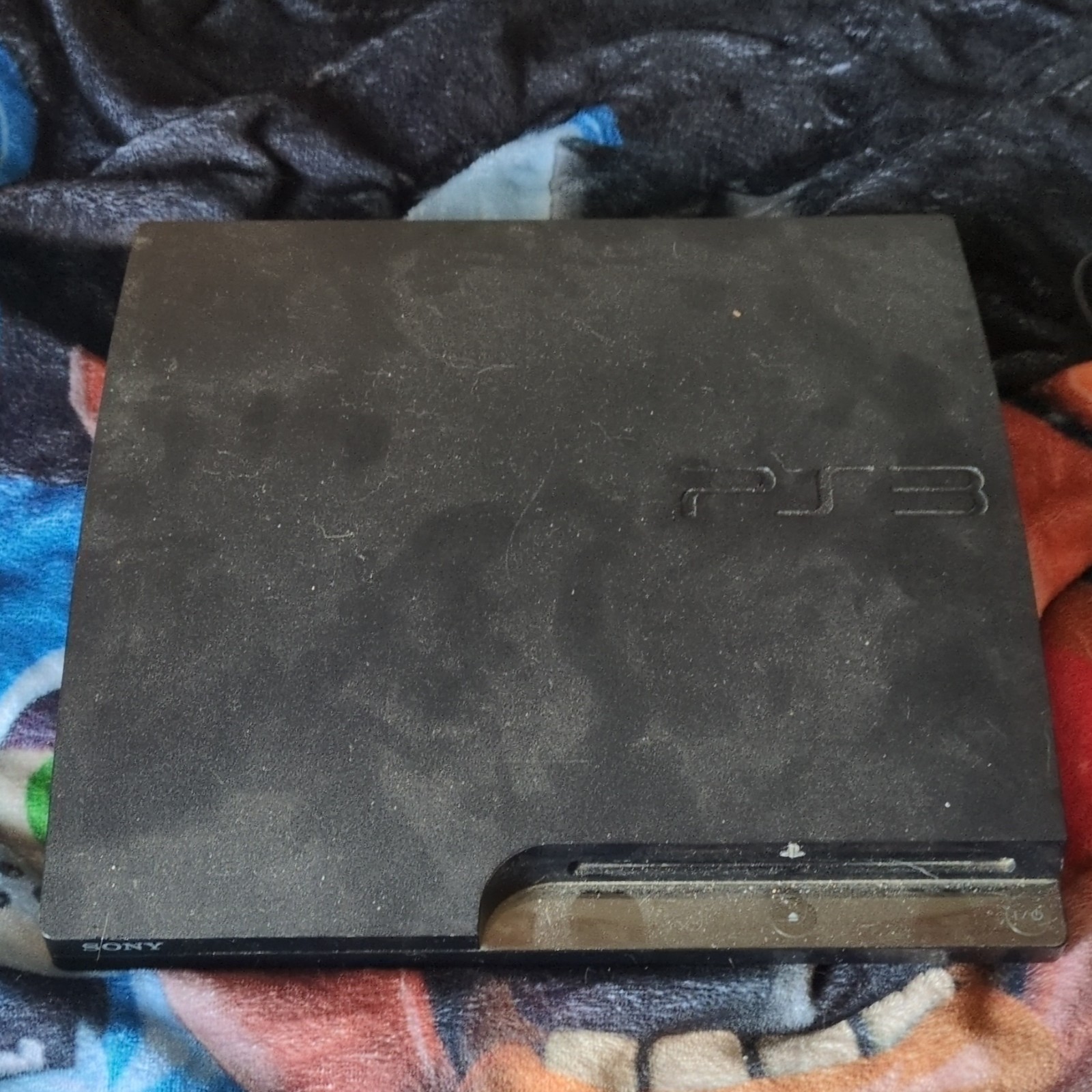 Sony PlayStation 3 Slim PS3 120GB Black 1080p Blu-Ray Controller HDMI NTSC-U/C