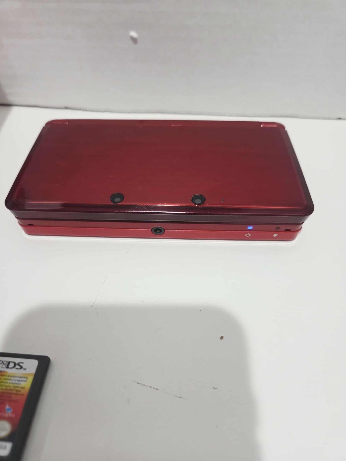 Nintendo 3DS Handheld System Flame Red w/ Charger & 6 Games – TESTED & WORKS