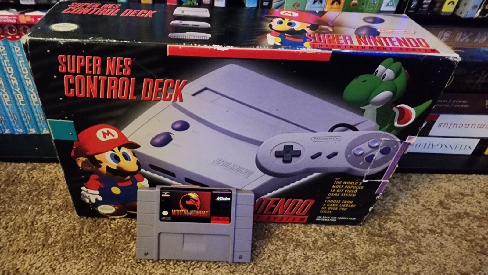 Super Nintendo SNES Mini JR Console In Box SNS-101-Bundle Lot-1 Game