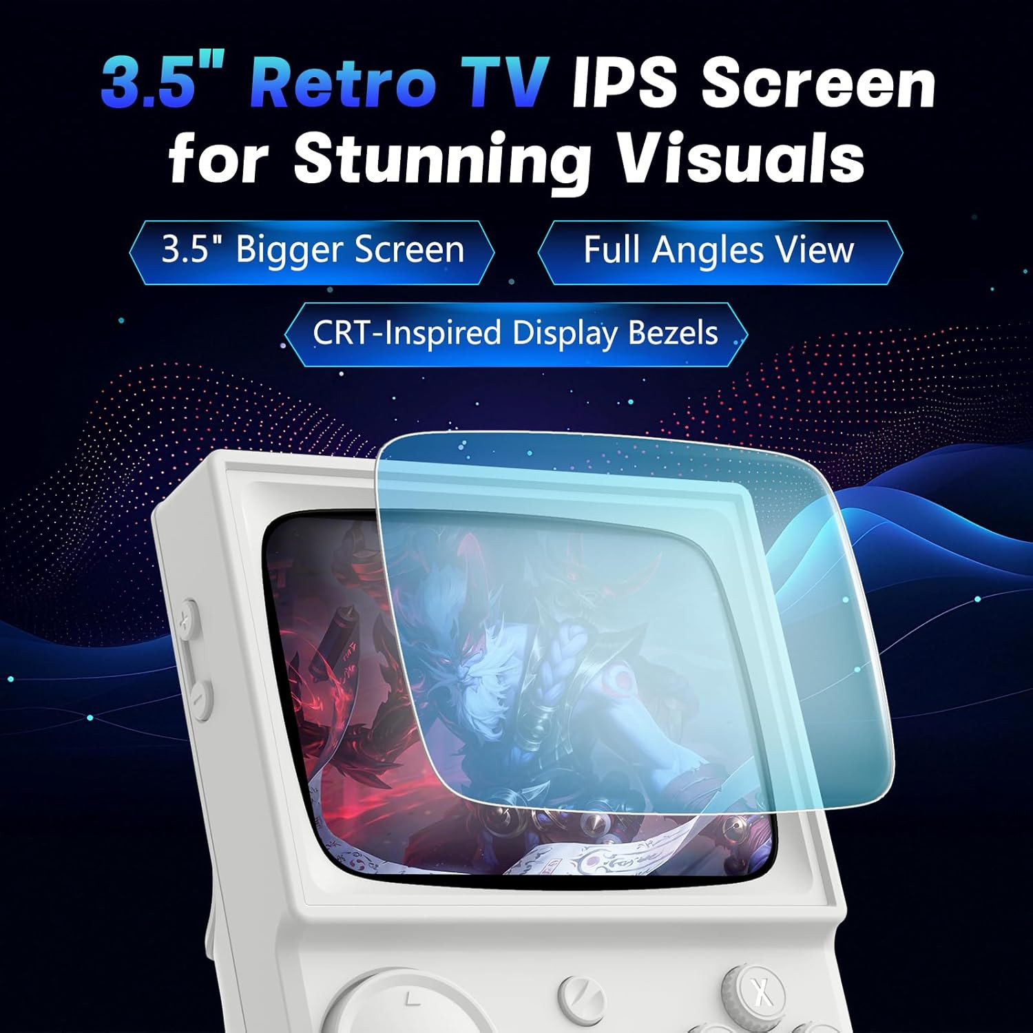 R36T Retro Handheld Game Console, Portable Retro Gaming Console with 3.5” Crt-In