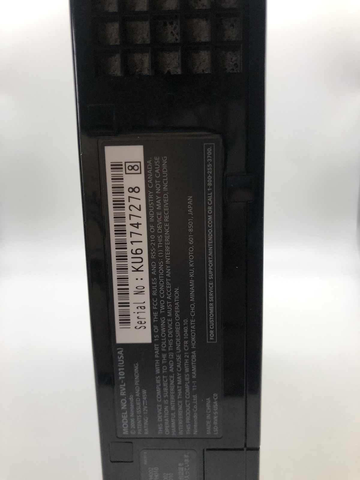 Nintendo Wii RVL-101 Black Home Console USB-A 2006 USA Model