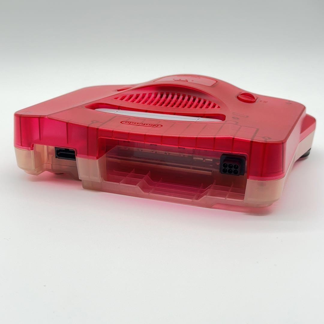 Nintendo 64 NUS-001 Home Console Clear Red Complete in Box CIB Near Mint Rare