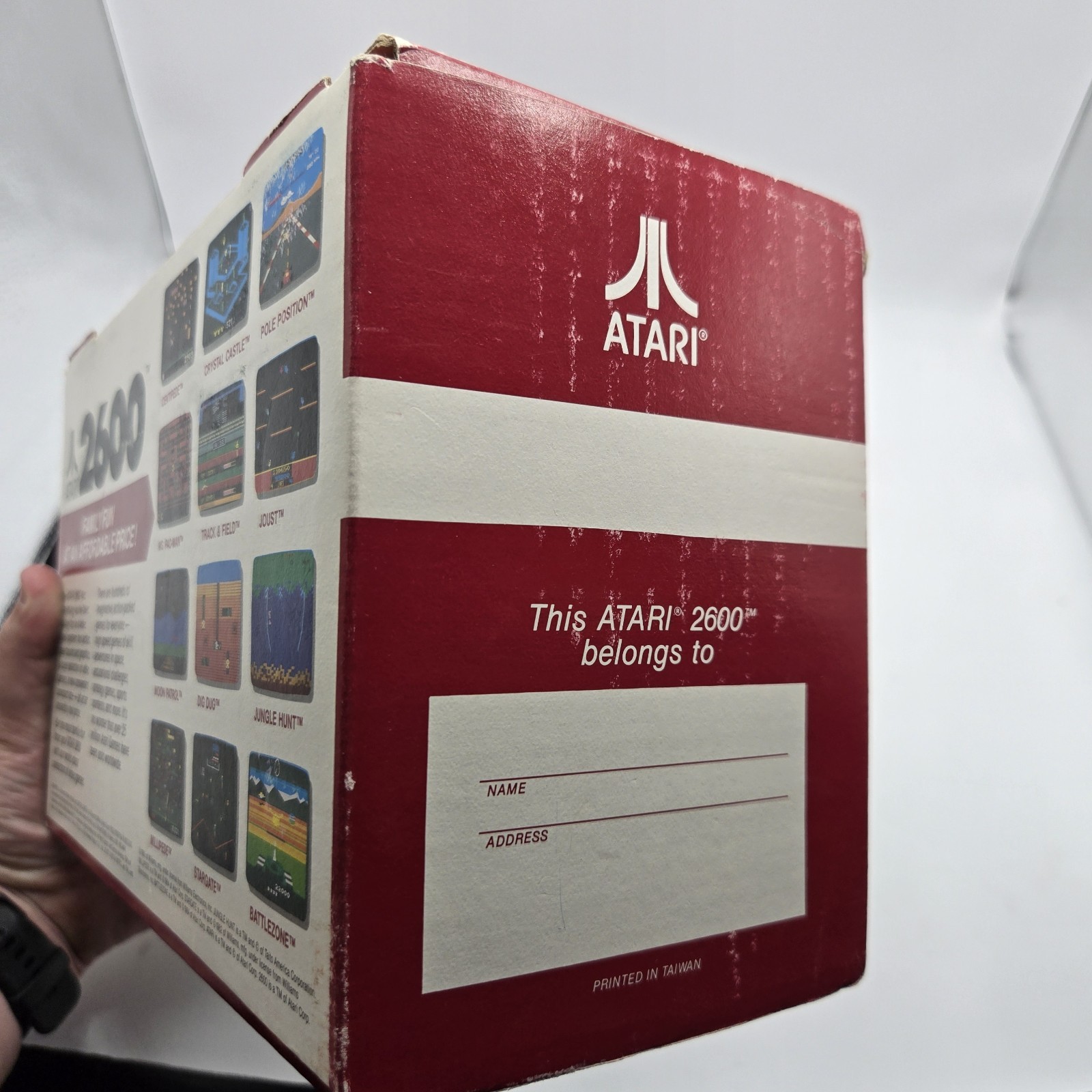 Atari 2600 Jr. Console BOX ONLY with manual and registration card 1987
