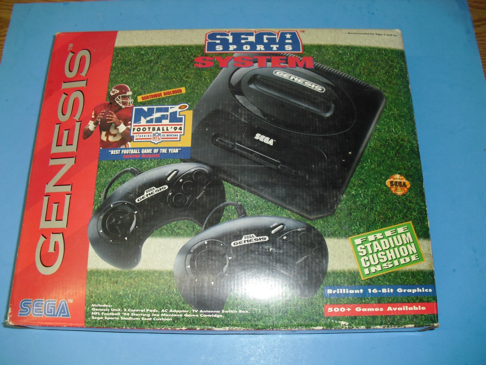 Sega Genesis Sports system complete in box w/ Stadium Cushion & NFL Football 94
