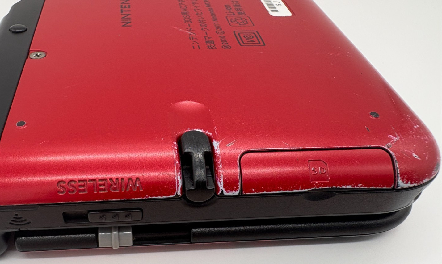 3DS LL Luffy Red Console W/Stylus One Piece Unlimited World R, works good