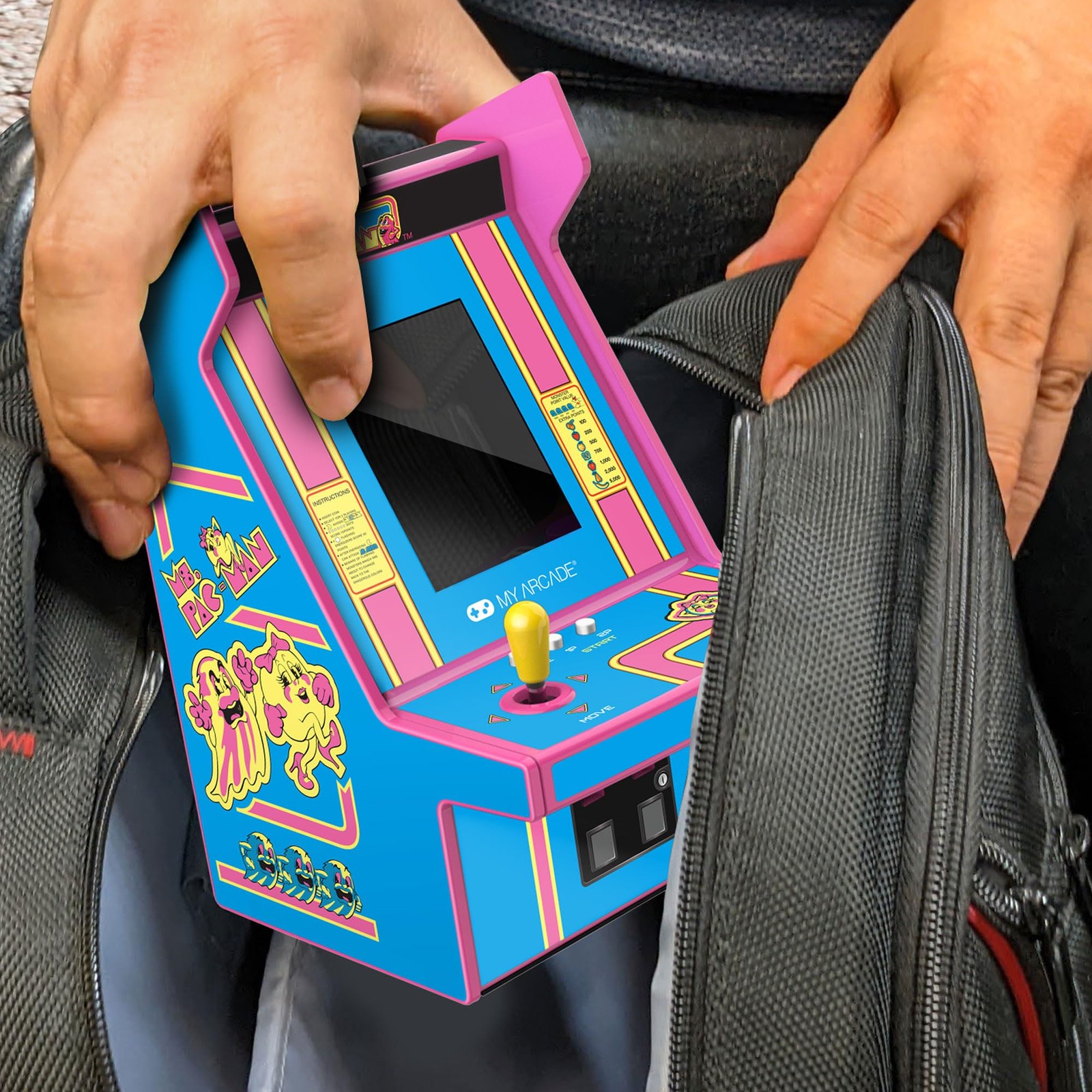 Ms. Pac-Man Micro Player Pro: 6.75 Mini Arcade Machine, Fully playable Video Gam