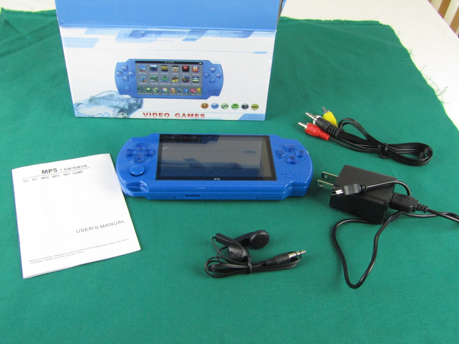PSP Handheld Game Machine X6 8GB 4.3 TFT Screen Games Music Camera E-Book