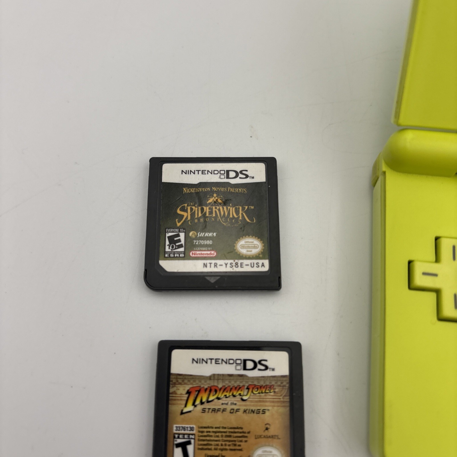 Nintendo DS Lite Lime Green Handheld W/ Charger and Stylus 2 Games New Battery!