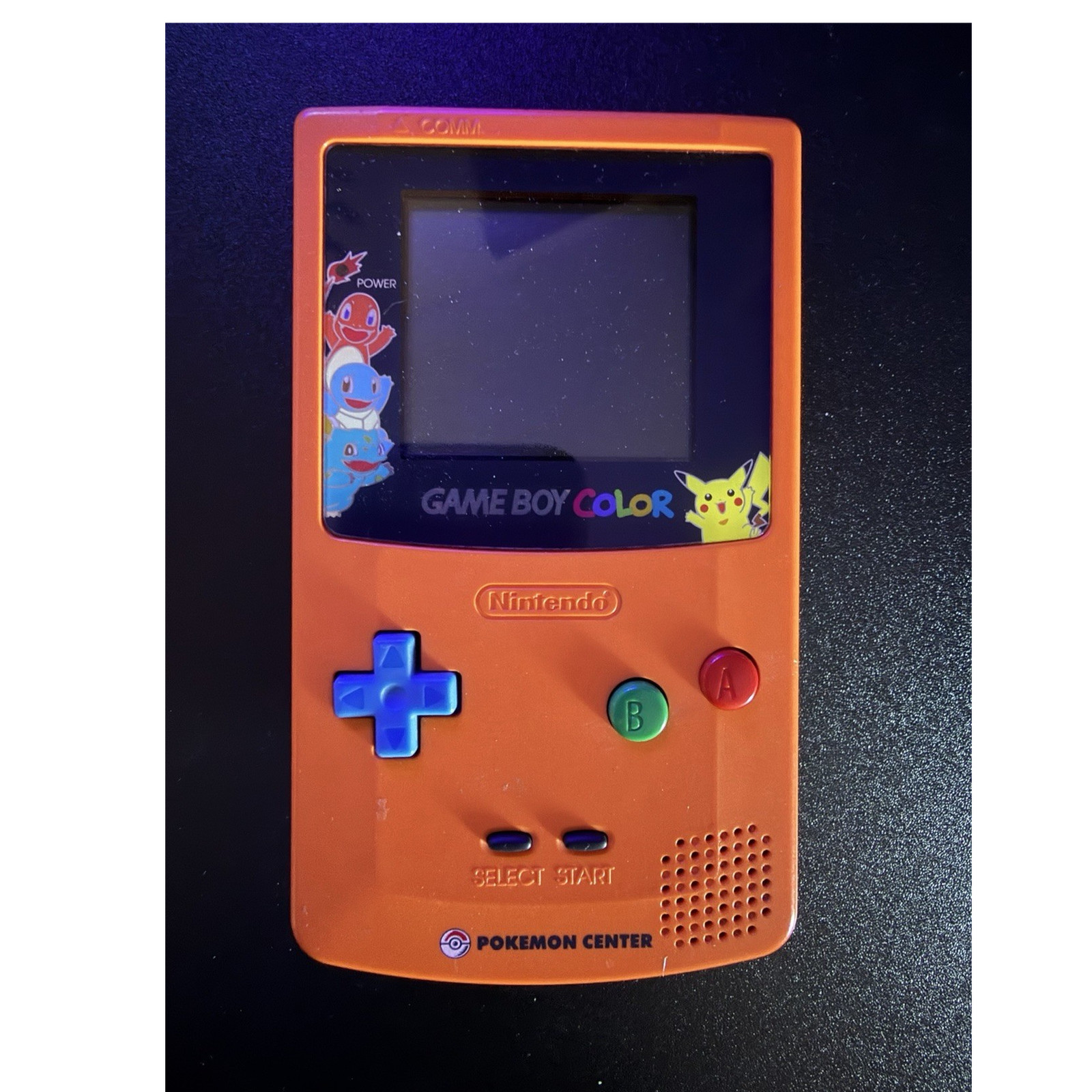Nintendo Game Boy Color Pokemon Center Edition CGB-001 Orange Blue Handheld